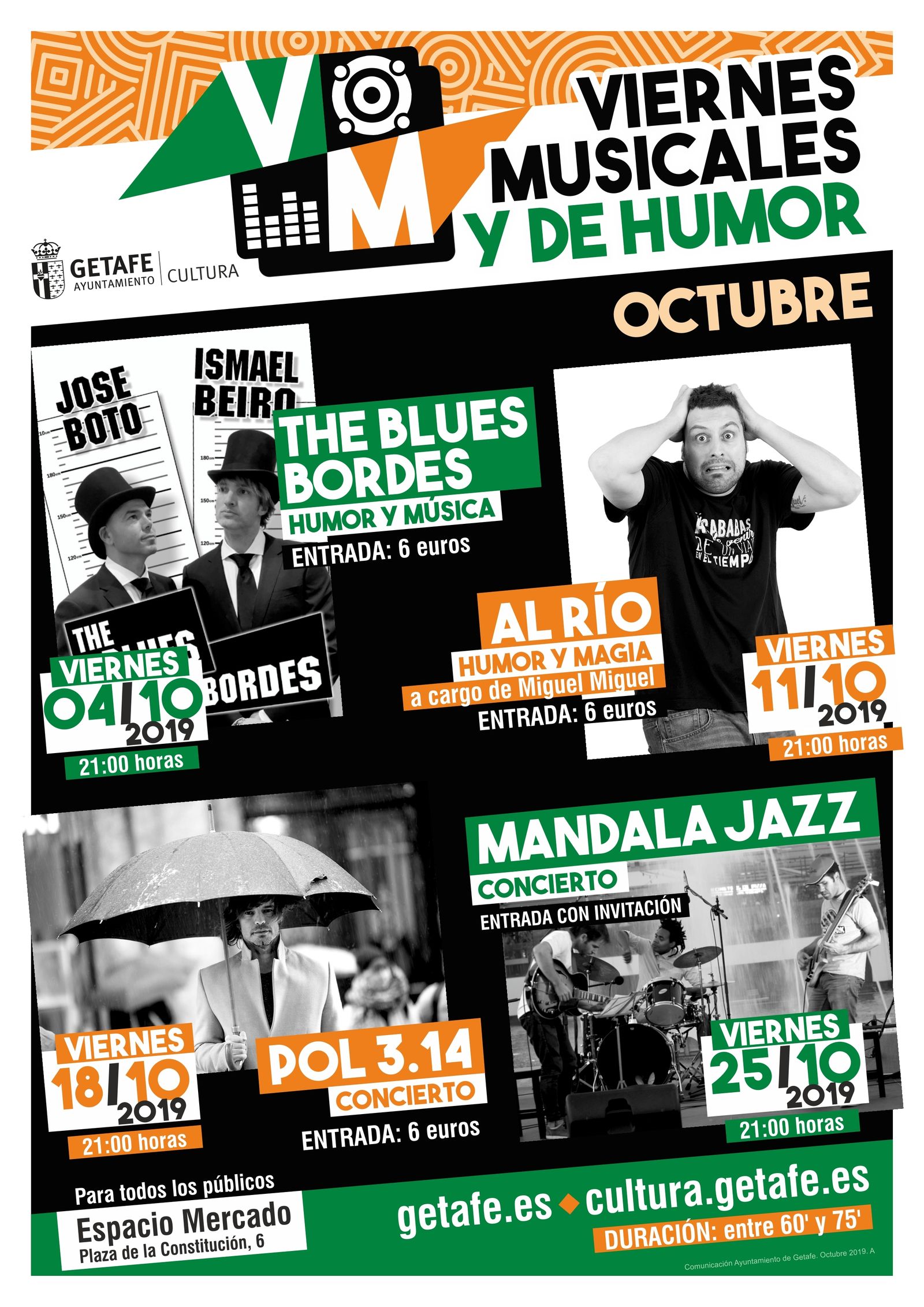 ‘Viernes musicales y de humor’