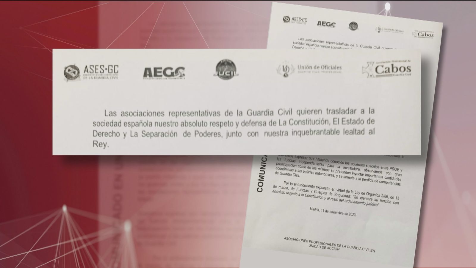 Comunicado guardias civiles