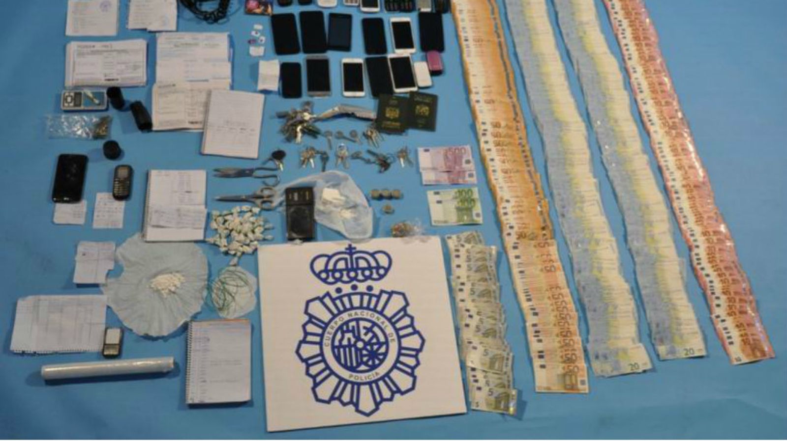 Material incautado por la Policía