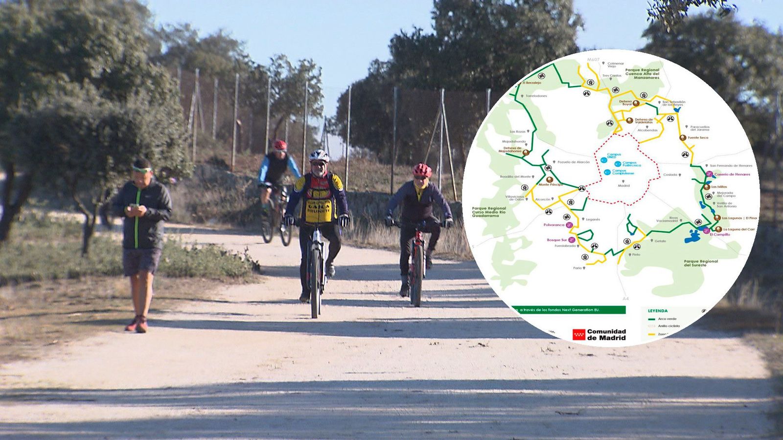 Madrid amplía 'Arco Verde' con 25 km de caminos y vías para conectar universidades y espacios naturales