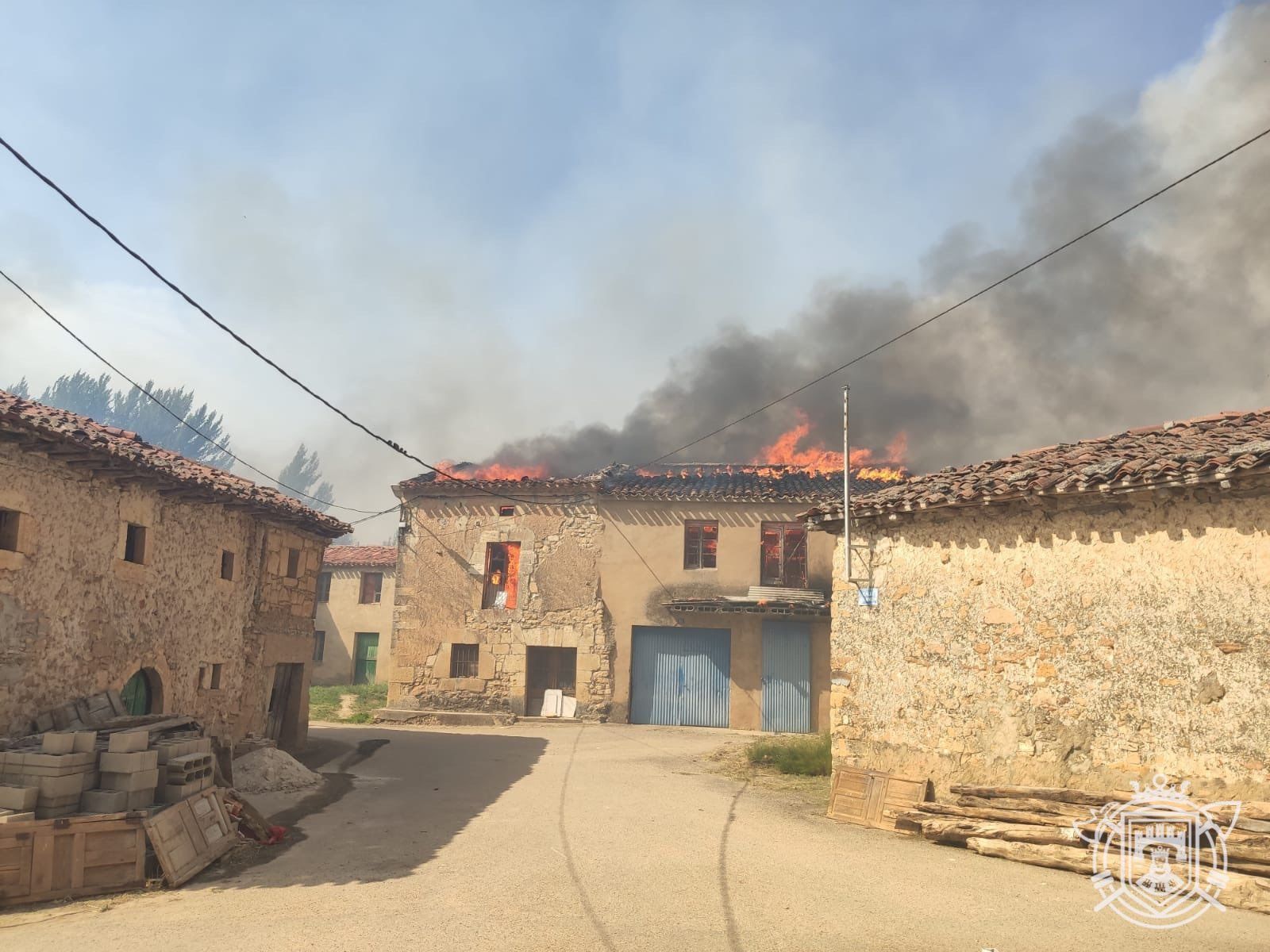 Incendio en Santo Domingo de Silos