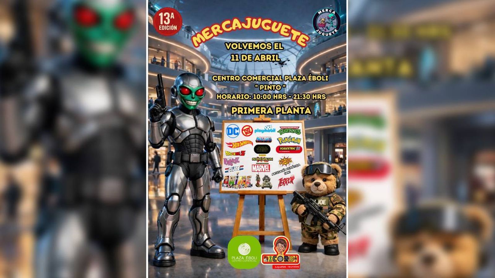 Cartel de la feria MercaJuguete en Pinto