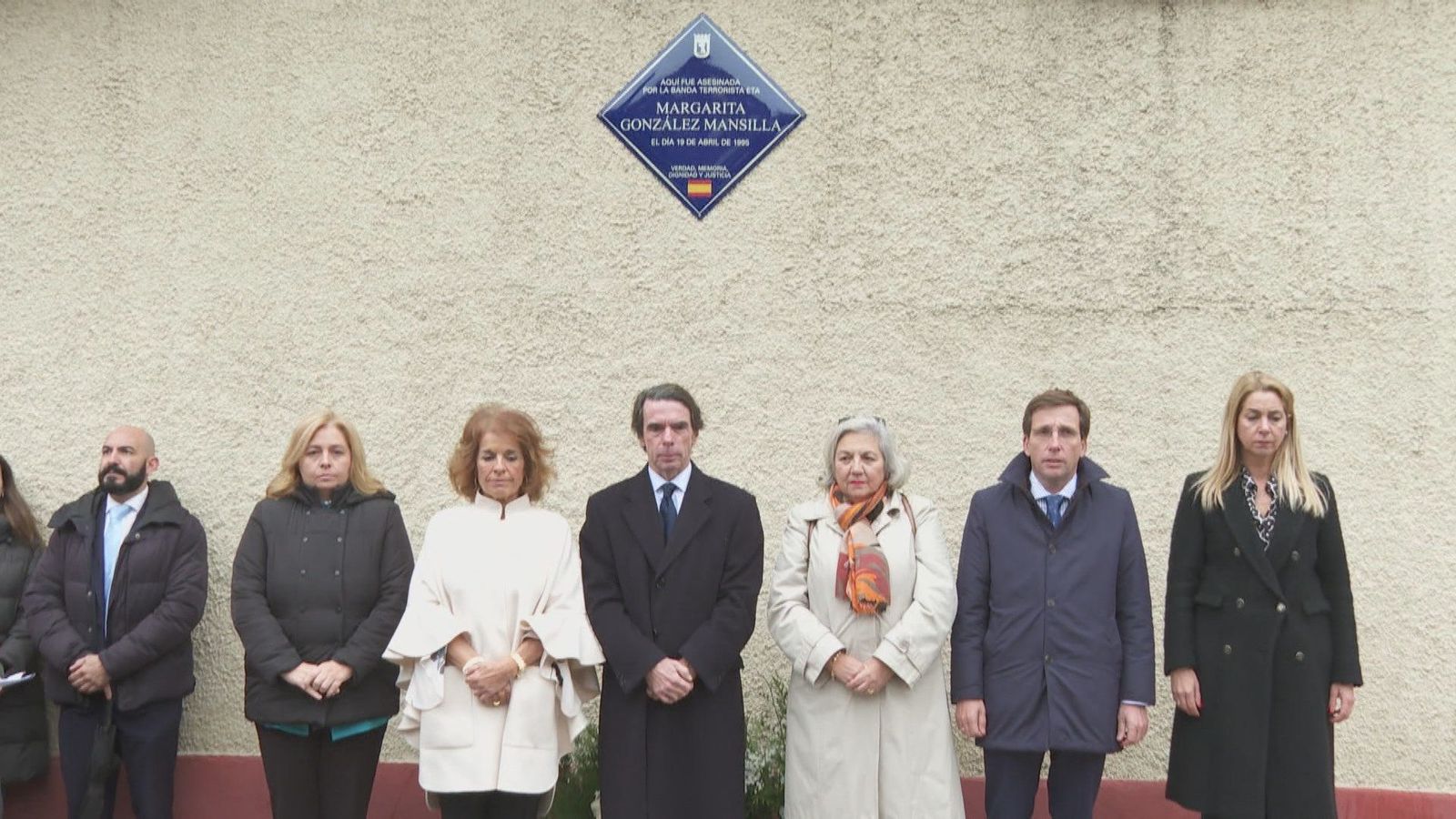 Madrid recuerda con una placa a Margarita González Mansilla, víctima de ETA en el atentado contra Aznar en 1995
