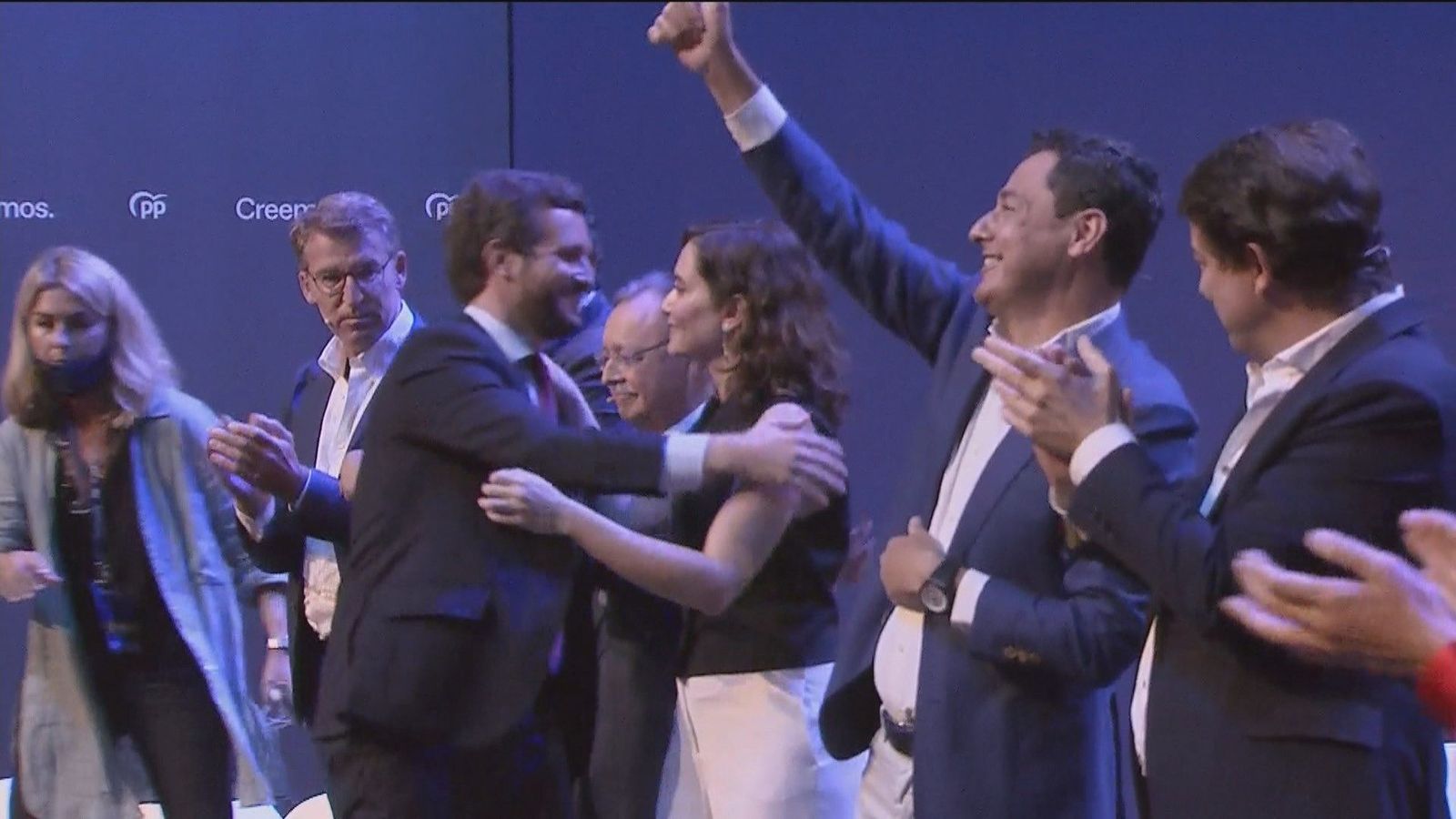 Ayuso, ovacionada en la Convención del PP, asegura que su presente y futuro pasan por Madrid