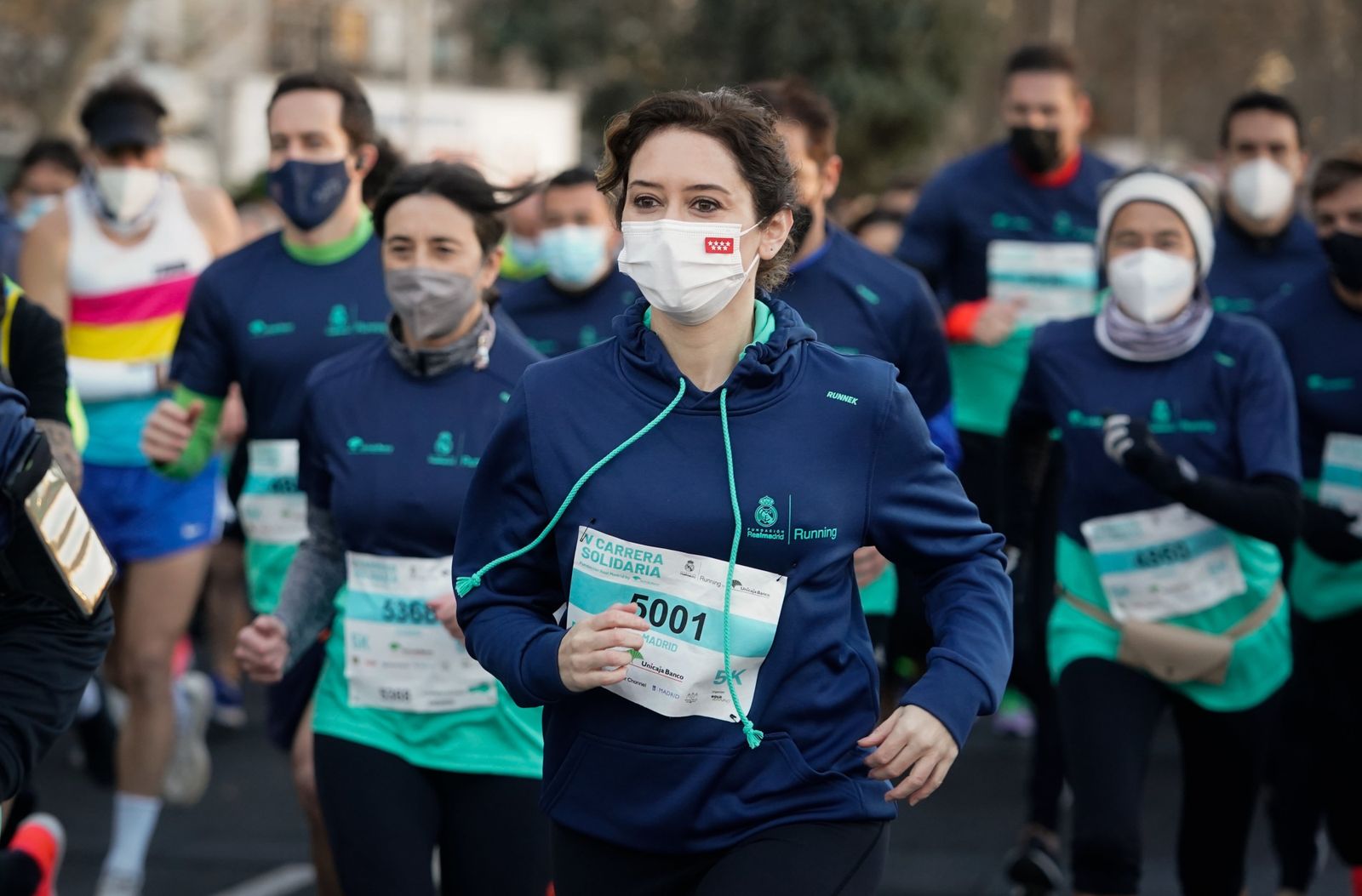 Isabel Díaz Ayuso durante la carrera popular Solidaria Real Madrid