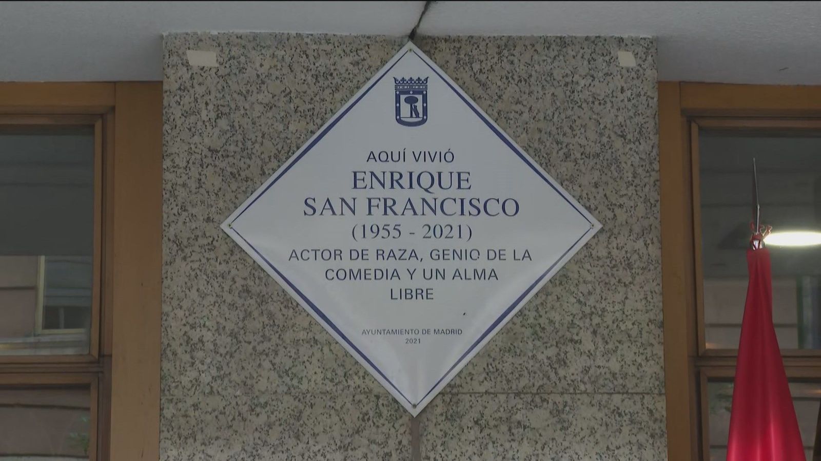 Madrid ya recuerda con una placa a Quique San Francisco