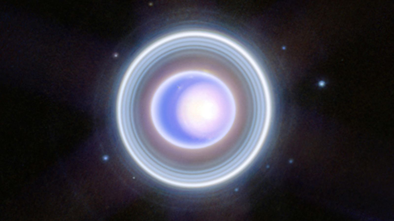 Una imagen del planeta Urano captado por el telescopio James Webb