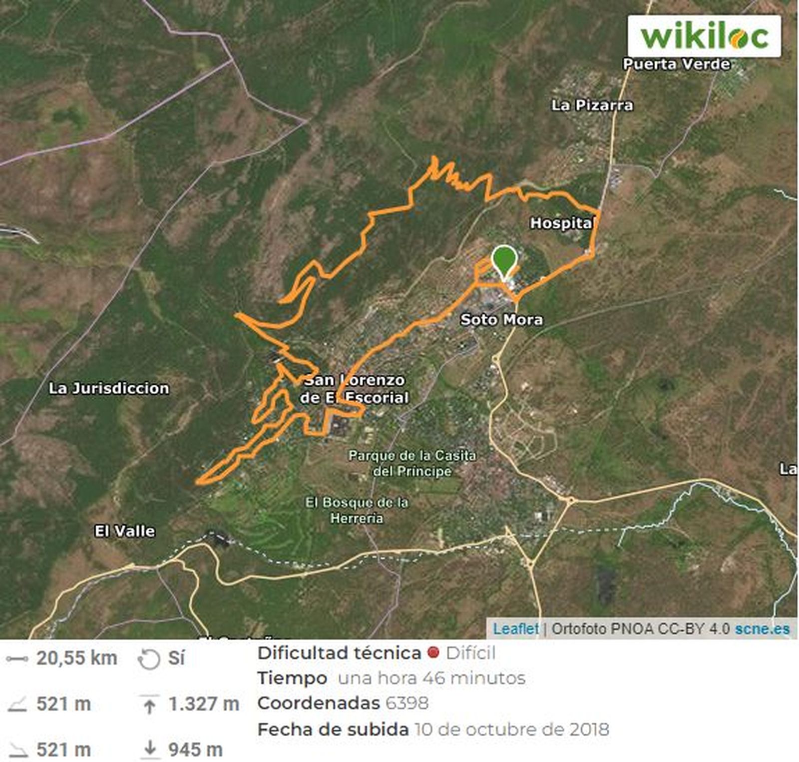 Recorrido del Medio Maratón de San Lorenzo de El Escorial