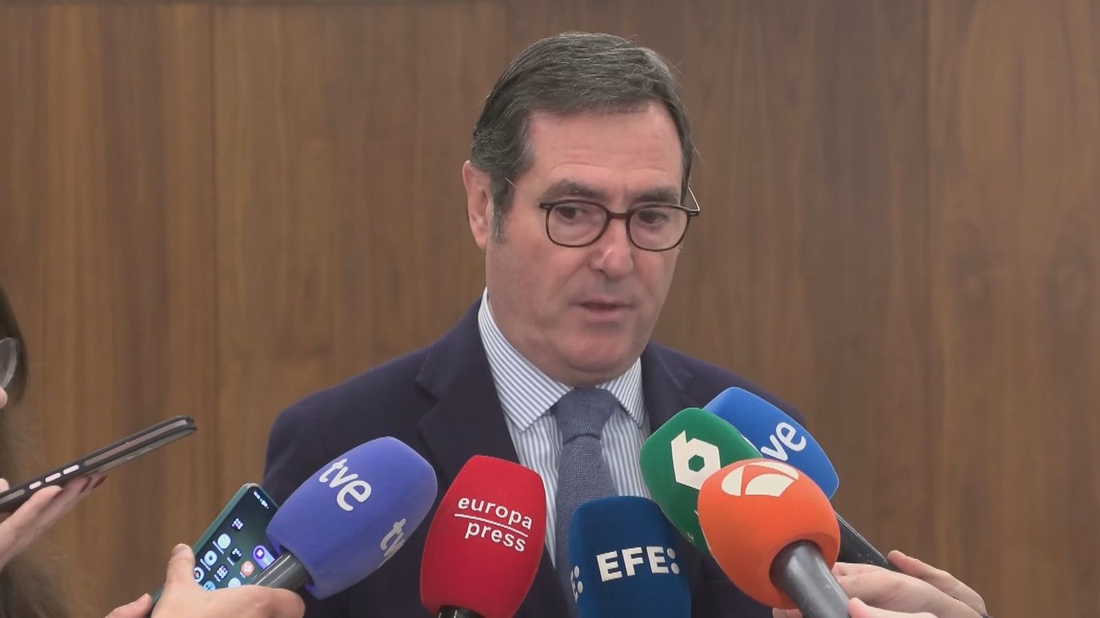 el presidente de la CEOE, Antonio Garamendi