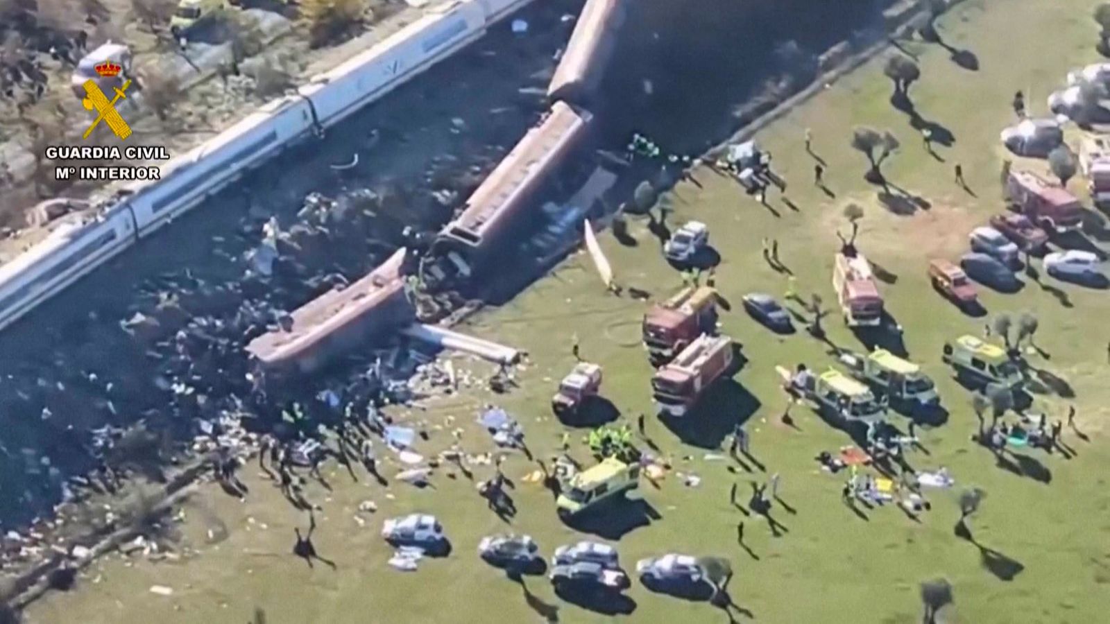 Las imágenes aéreas que muestran la magnitud del accidente