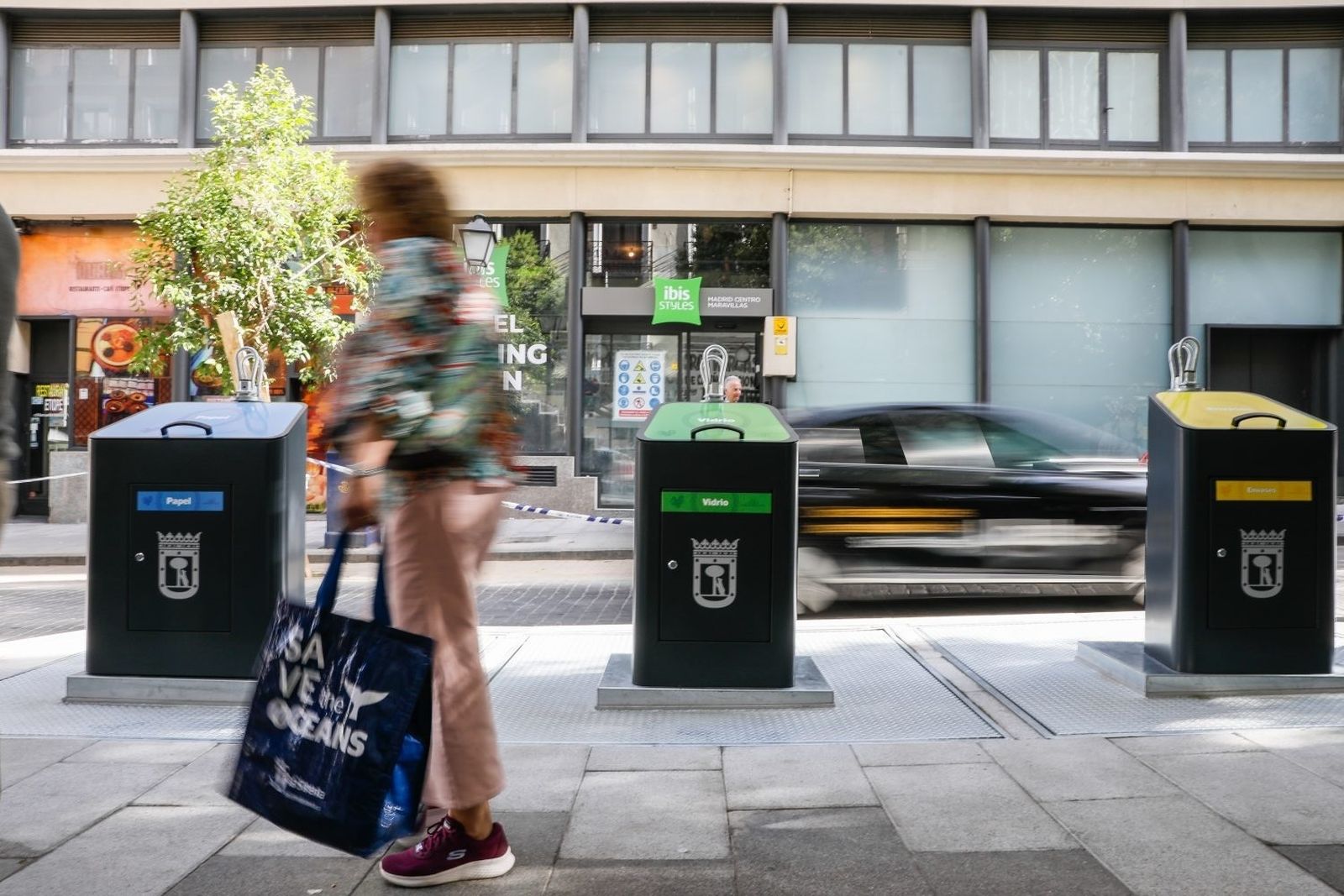 Contenedores de basura en Madrid