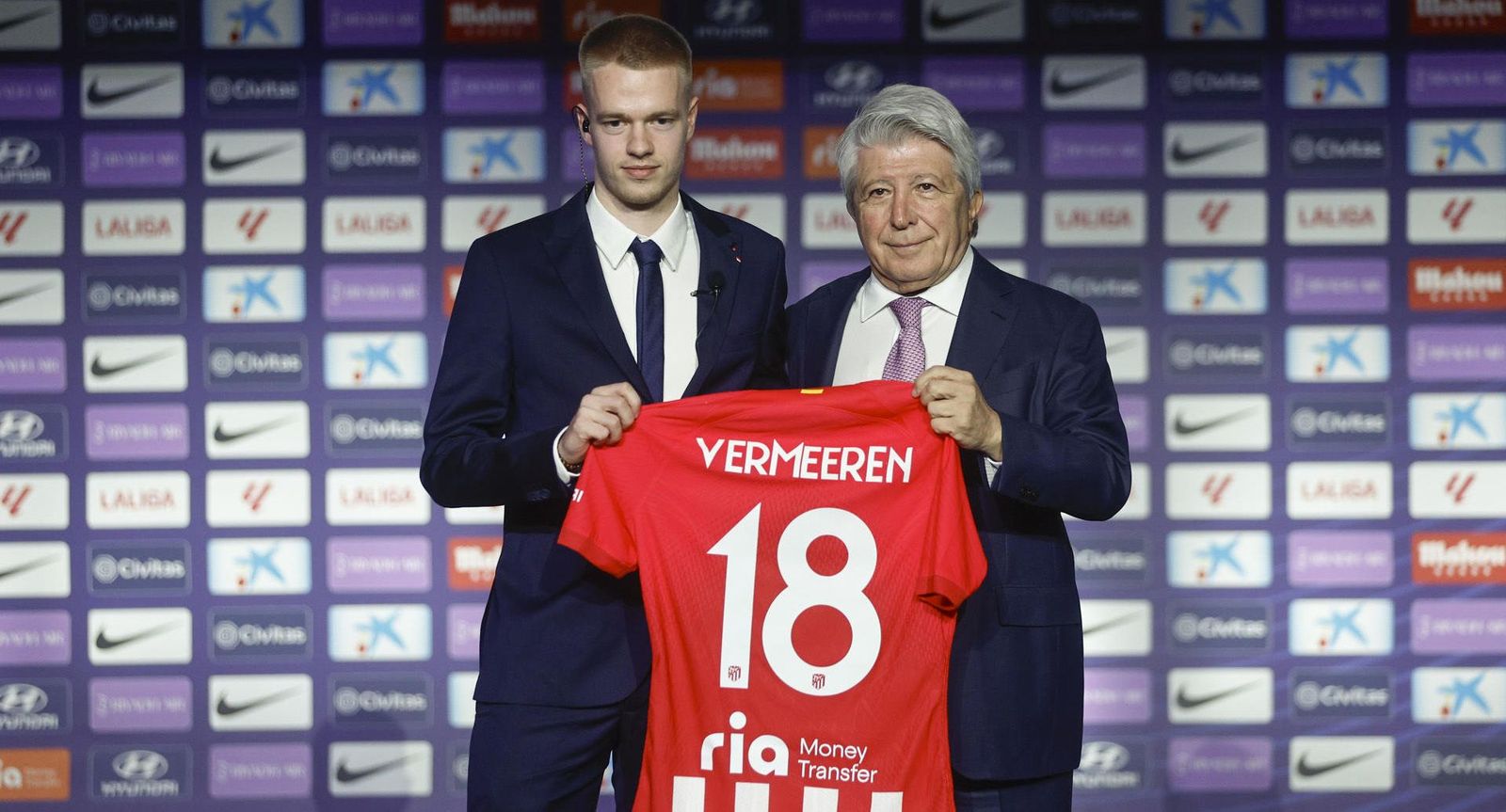 Vermeeren, presentado en el Atlético de Madrid: "Es el mejor equipo y el mejor momento para dar este paso"