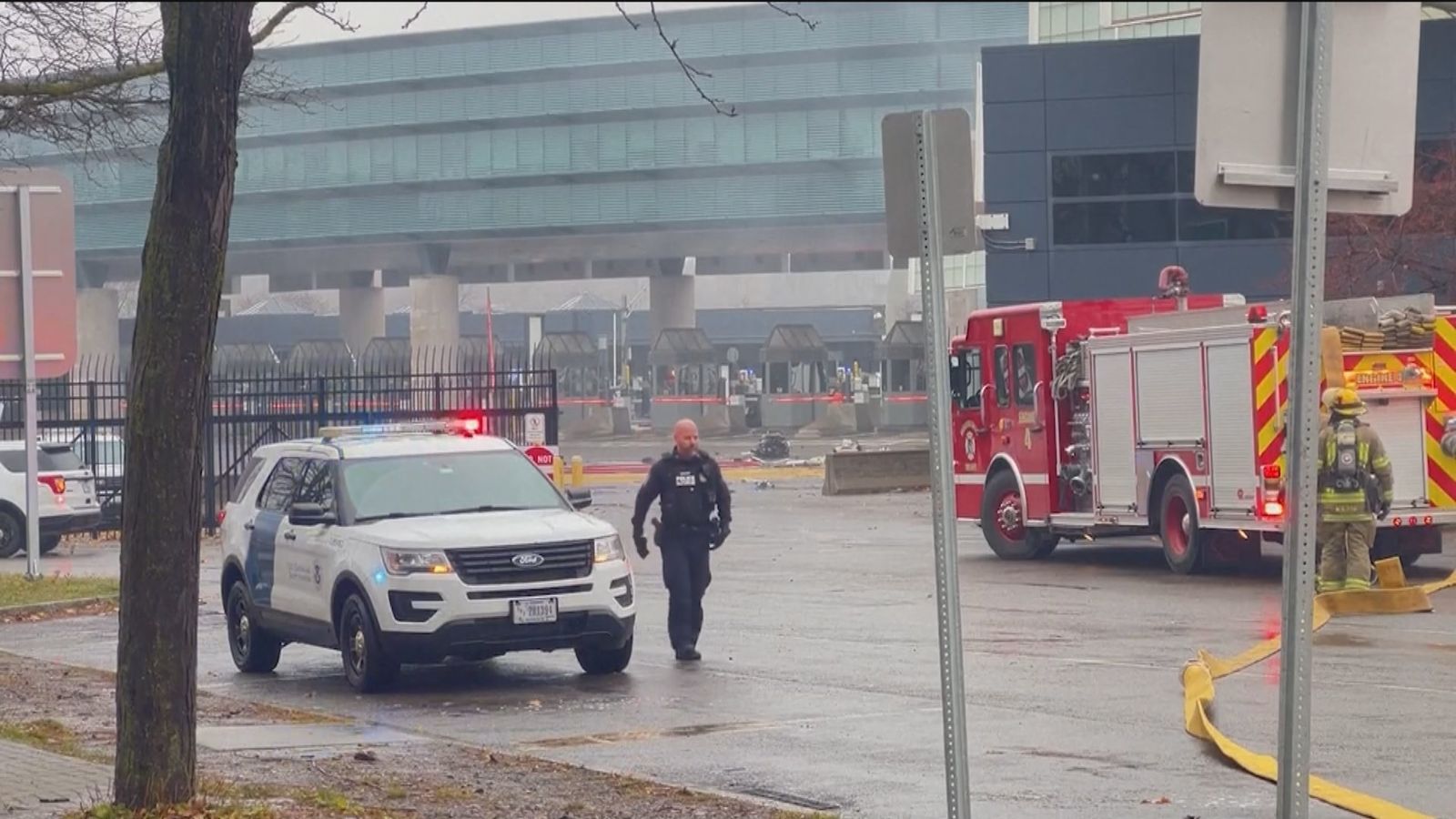 Explosión de un coche en la frontera de Estados Unidos  con Canadá