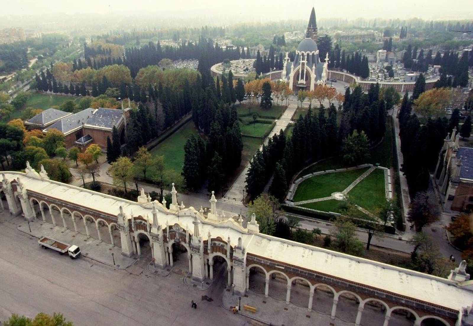 Vista aérea del Cementerio de La Almudena