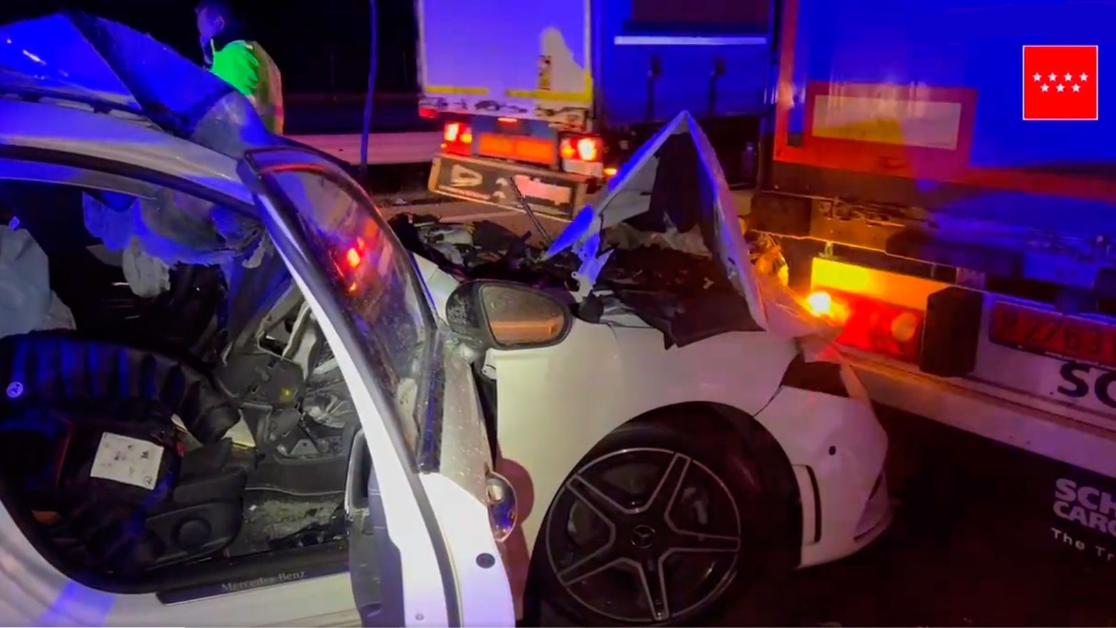 Tres heridos, uno de ellos grave, en una colisión múltiple en la A-1