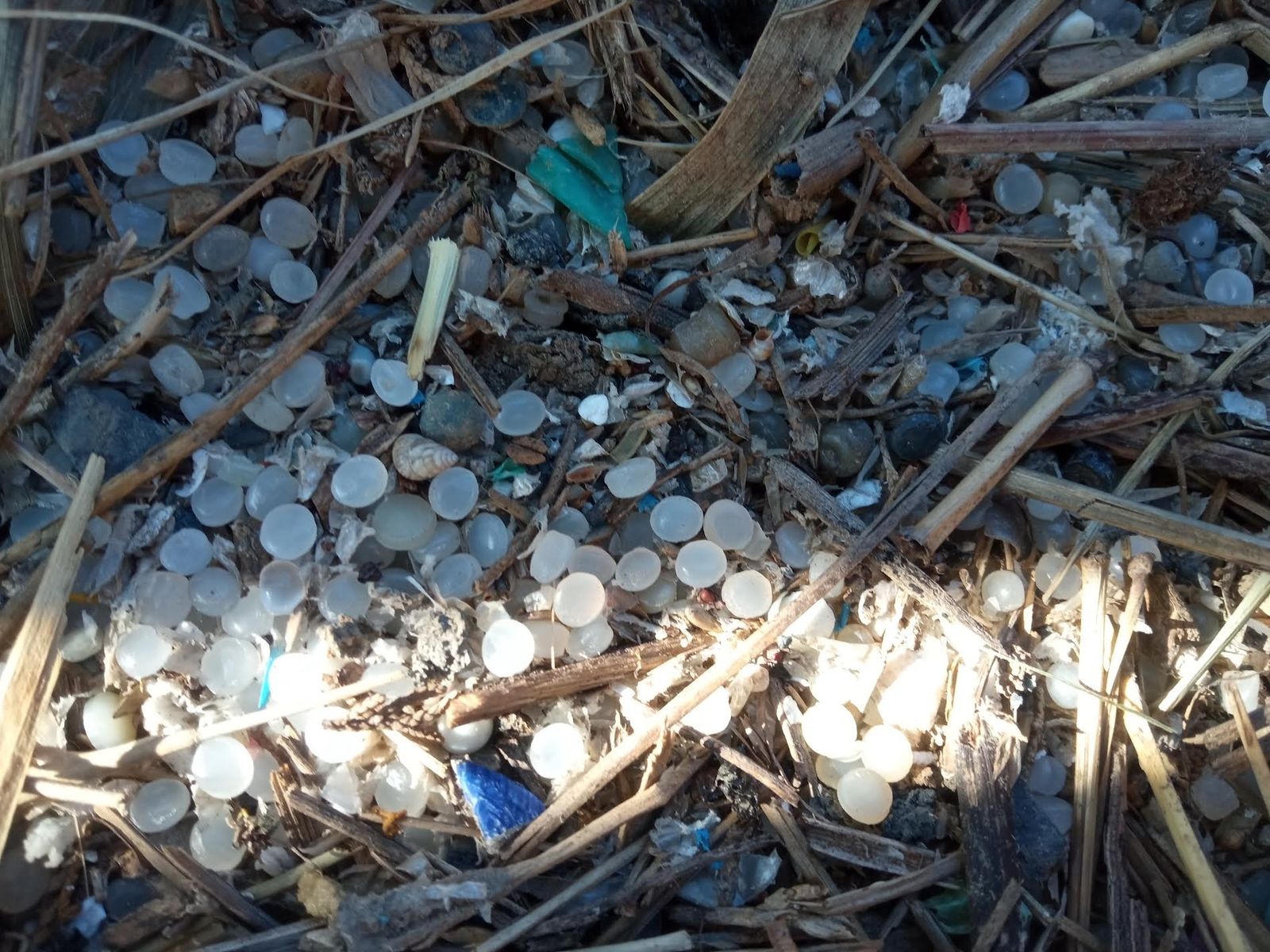 Pellets de plástico
