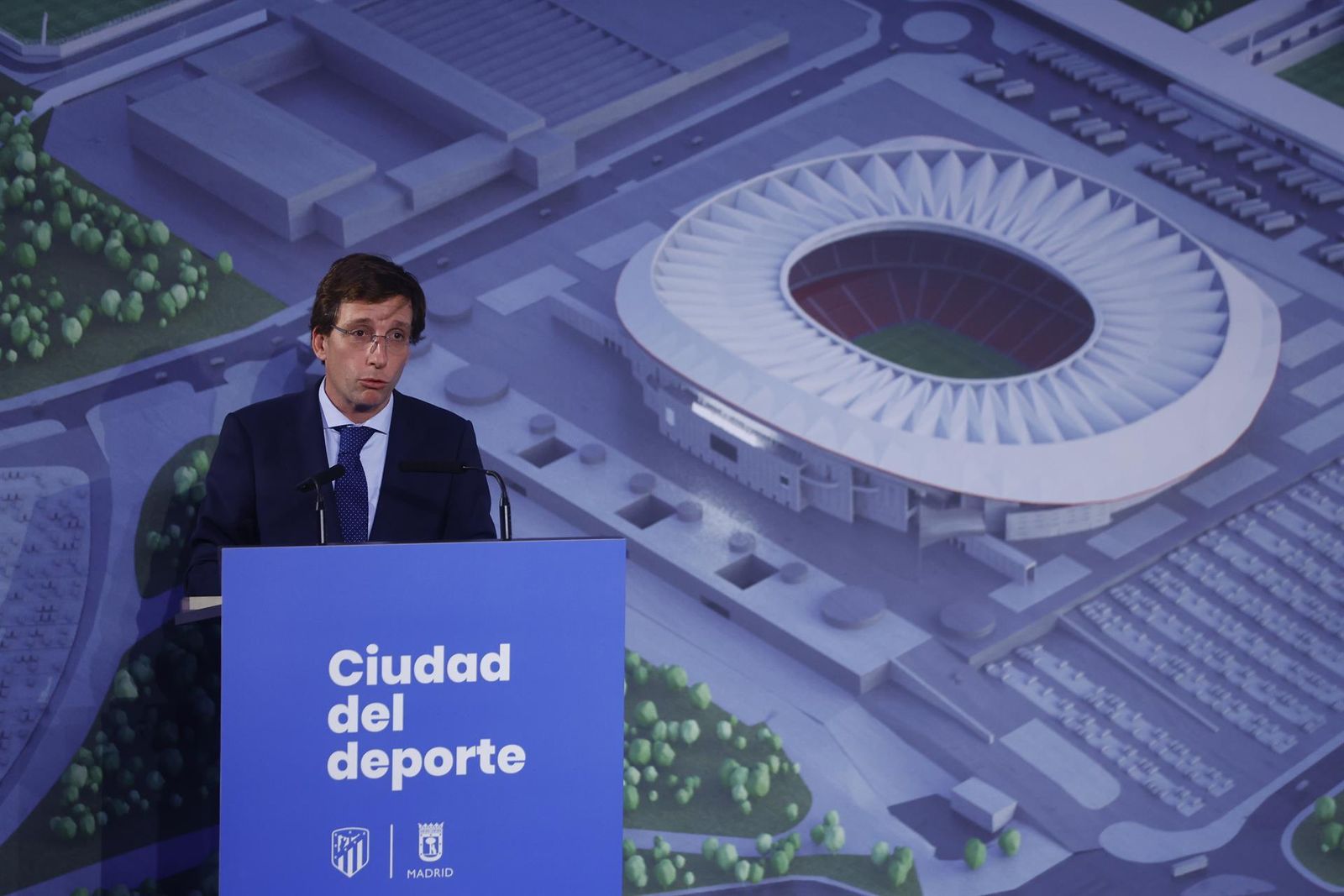 El alcalde de Madrid, José Luis Martínez Almeida, en la presentación de la Ciudad del Deporte