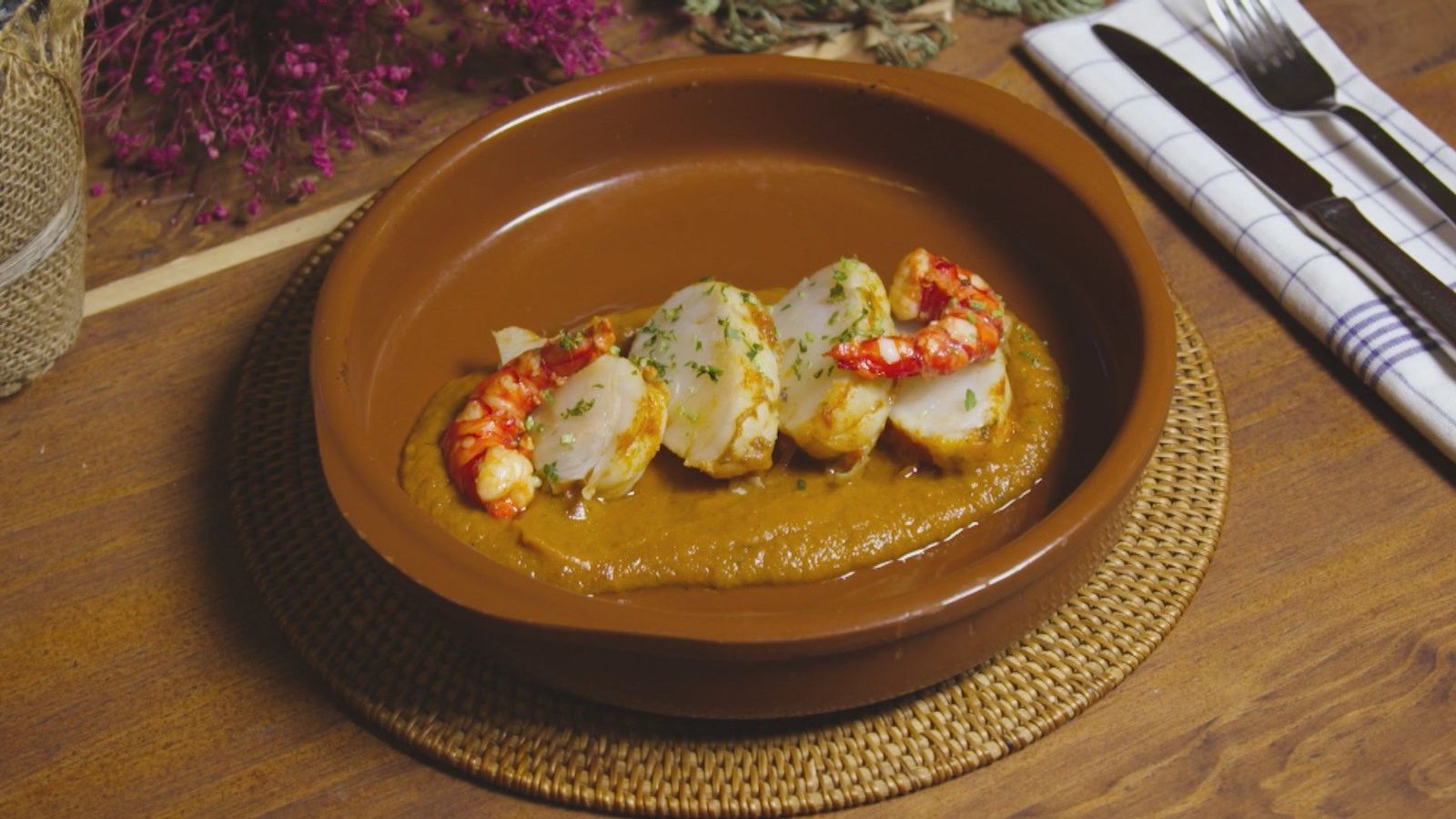 Hasta la cocina: Lomos de rape con carabineros