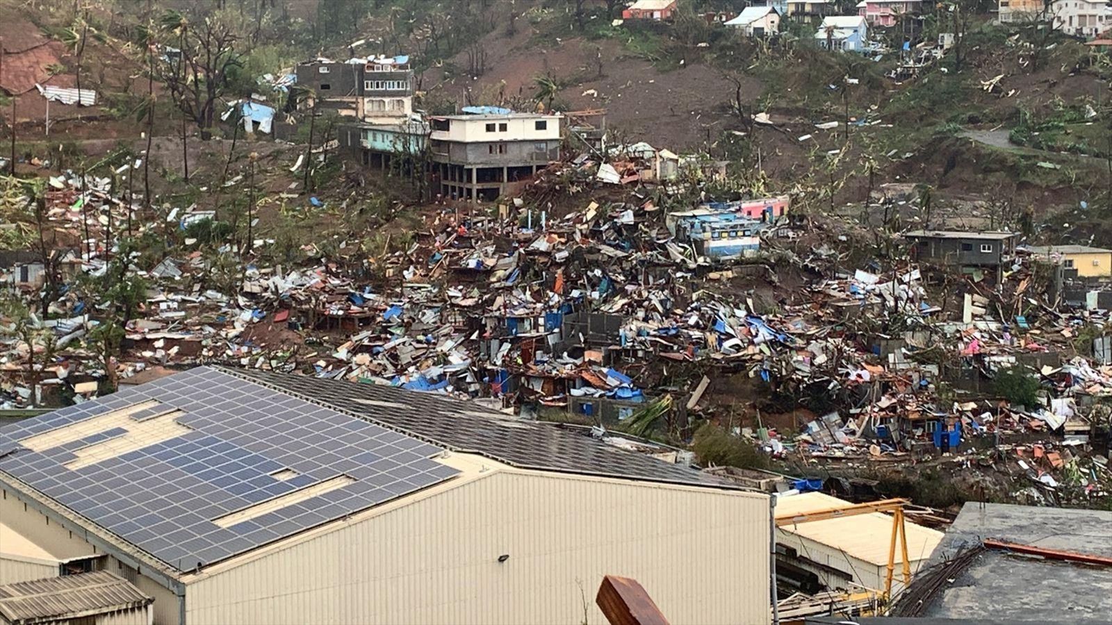 Los efectos del ciclón en Mayotte