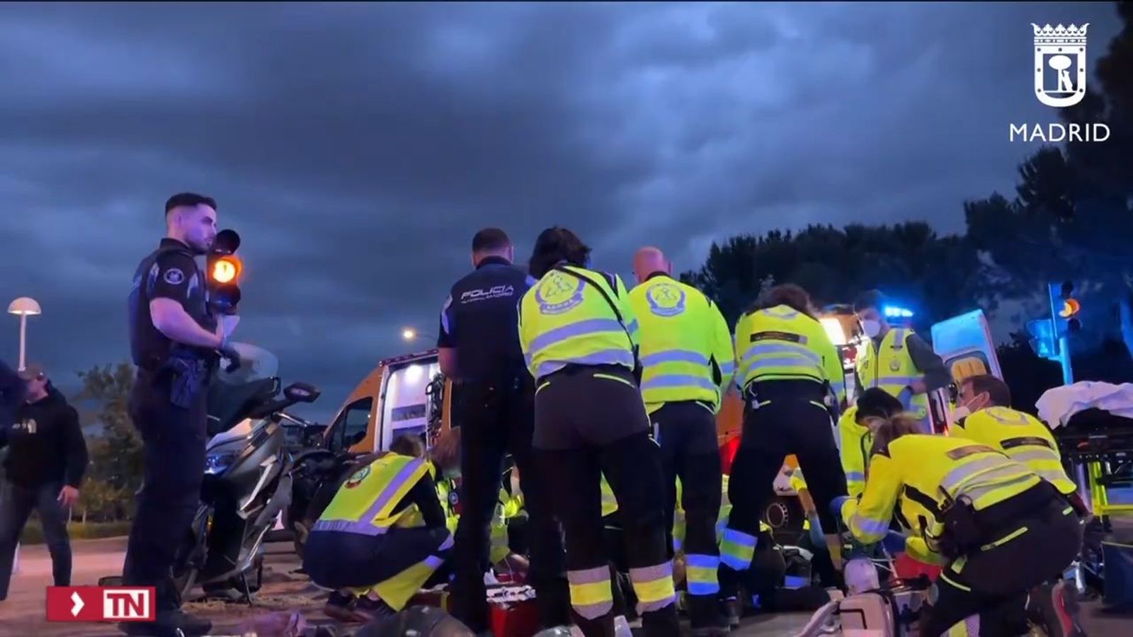 Accidente de motos en Hortaleza