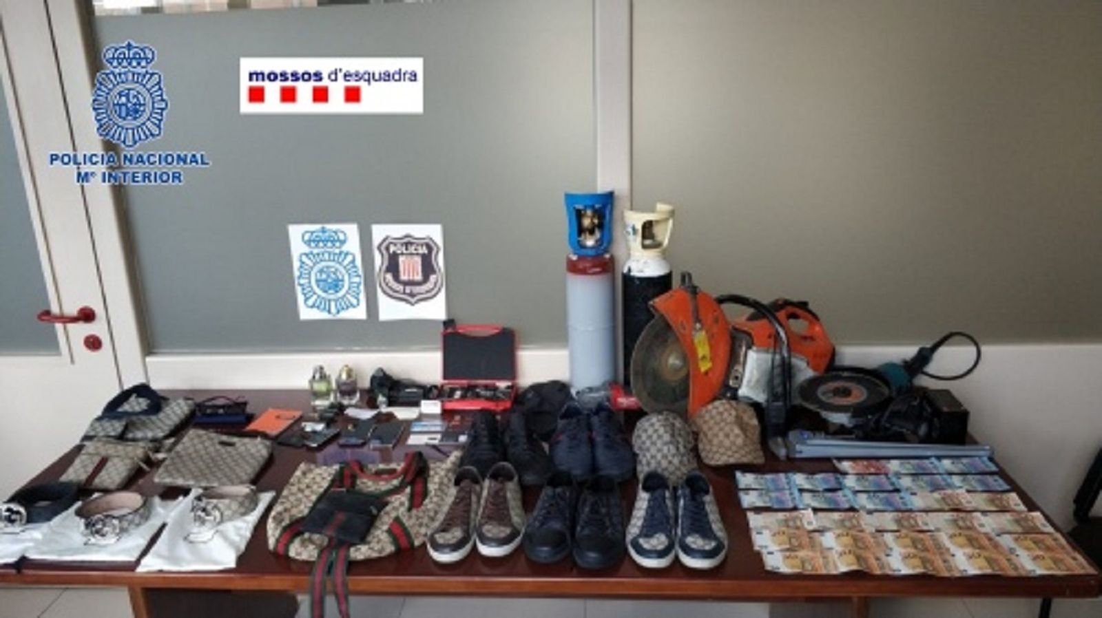Efectos incautados por la Policía