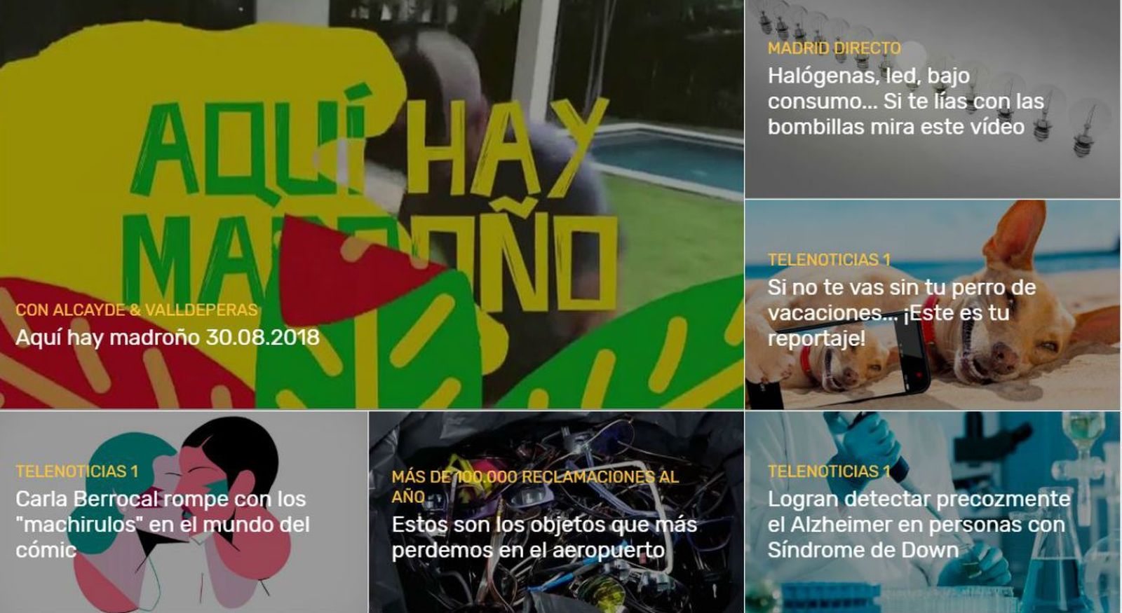 Telemadrid renueva su web con un espectacular diseño, adaptado a todos los dispositivos