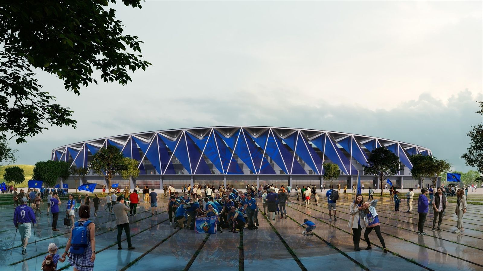 Recreación digital del nuevo Coliseum del Getafe CF