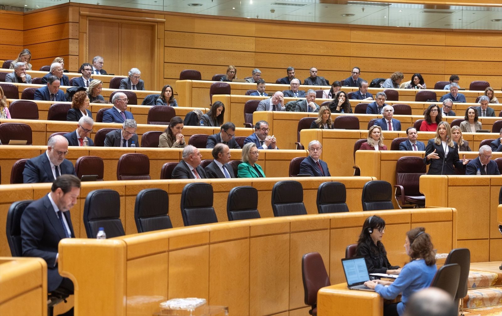 El ministro de Transportes y Movilidad Sostenible, Óscar Puente, comparece en el Senado para dar cuenta del caos ferroviario