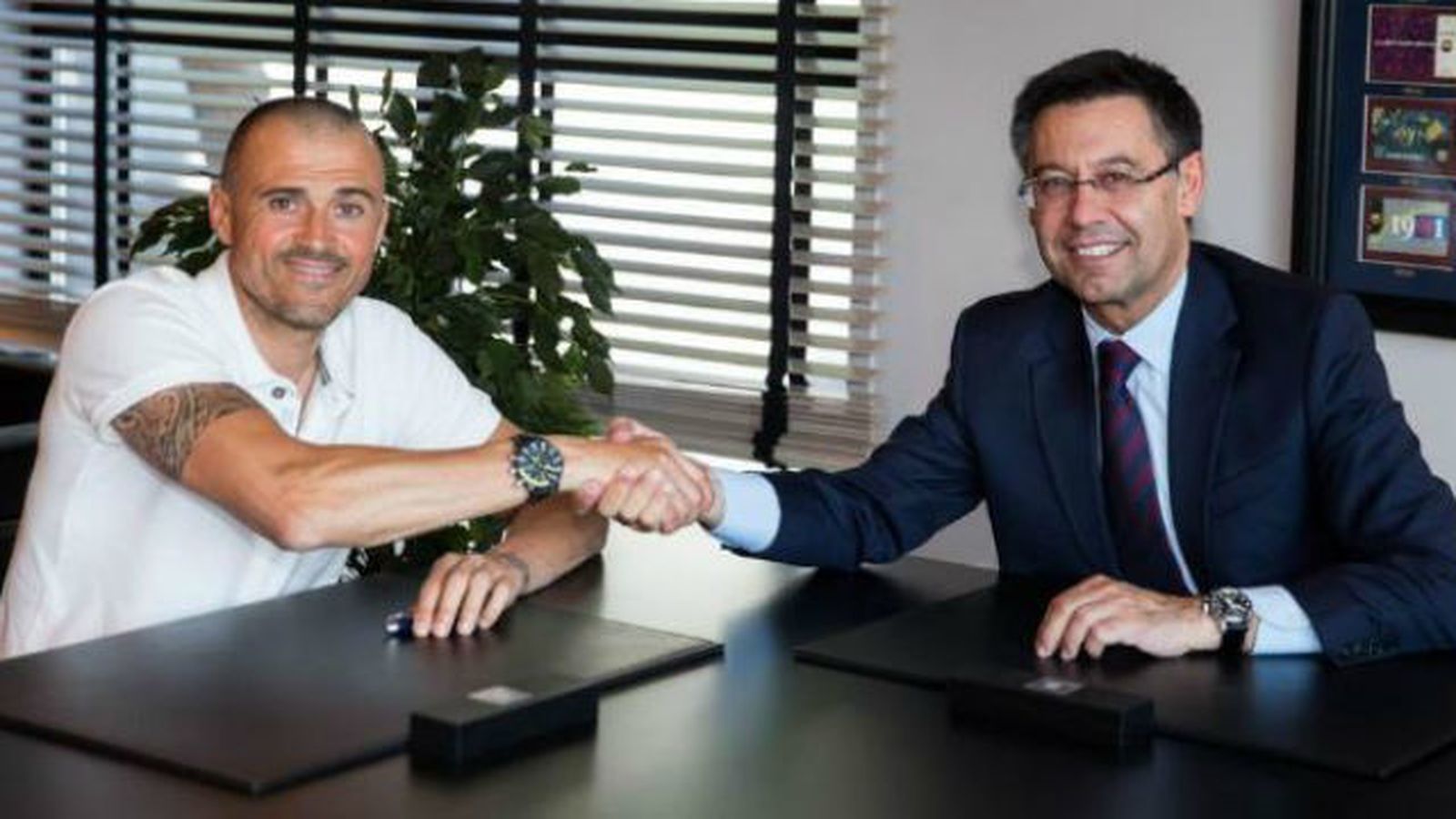 Luis Enrique y Bartomeu
