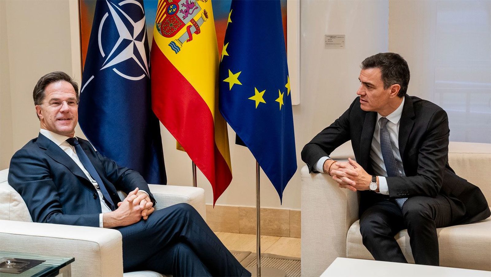 La OTAN aclara que Rutte habló del “deseo” de España de gastar el 2% del PIB en Defensa tras el mosqueo de Moncloa