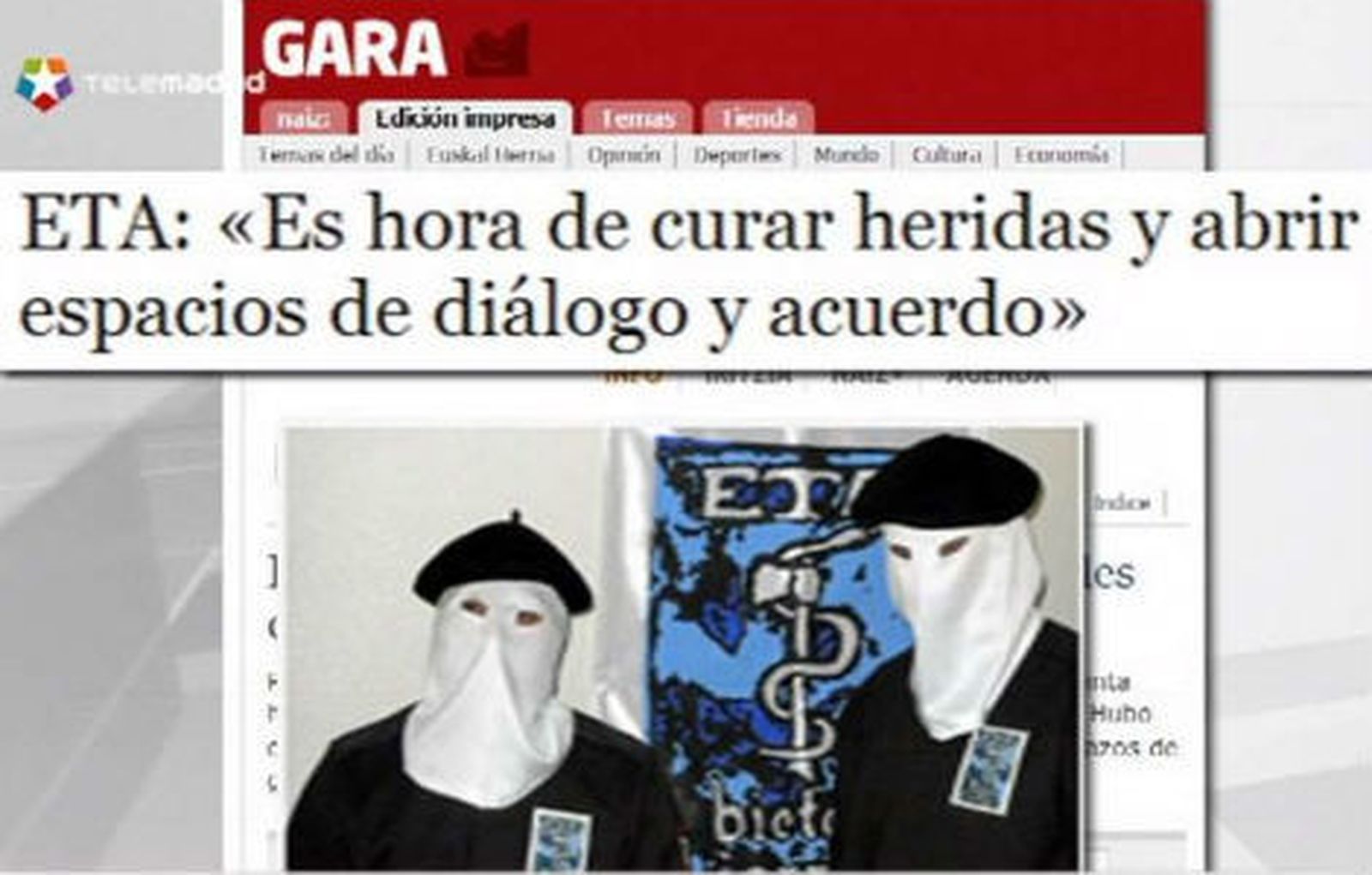 ETA insta a la izquierda abertzale a "corregir errores"  y dice que sería un error "conformarse"