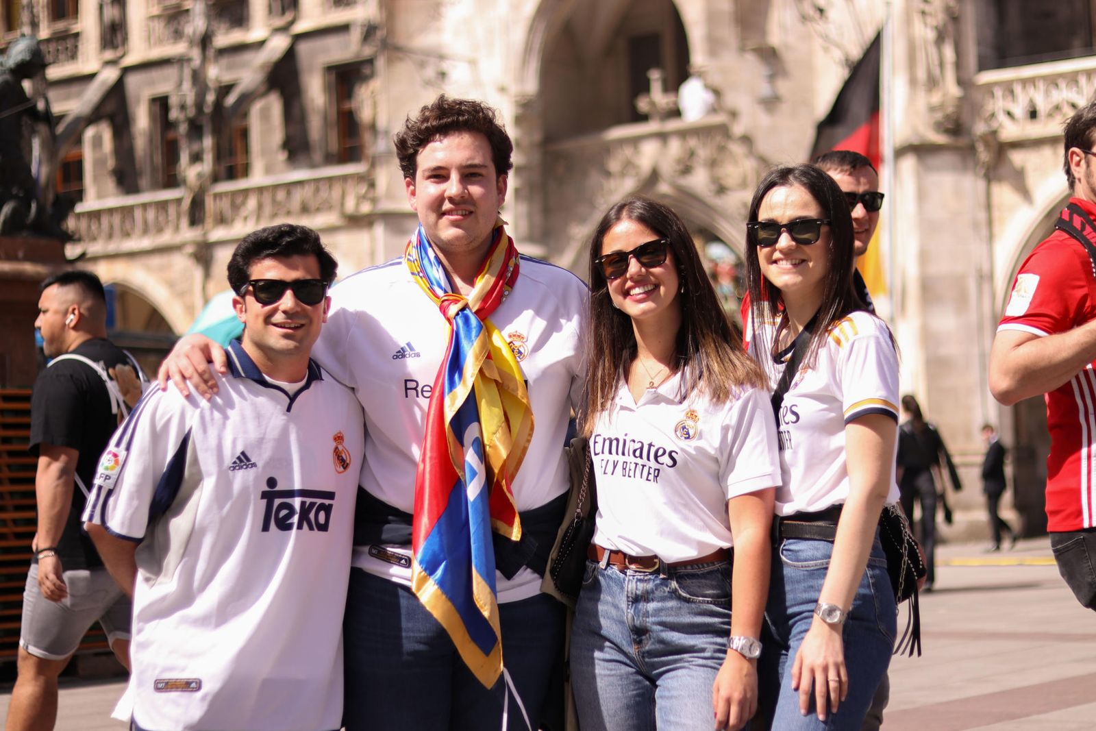 Aficionados del Real Madrid en Munich