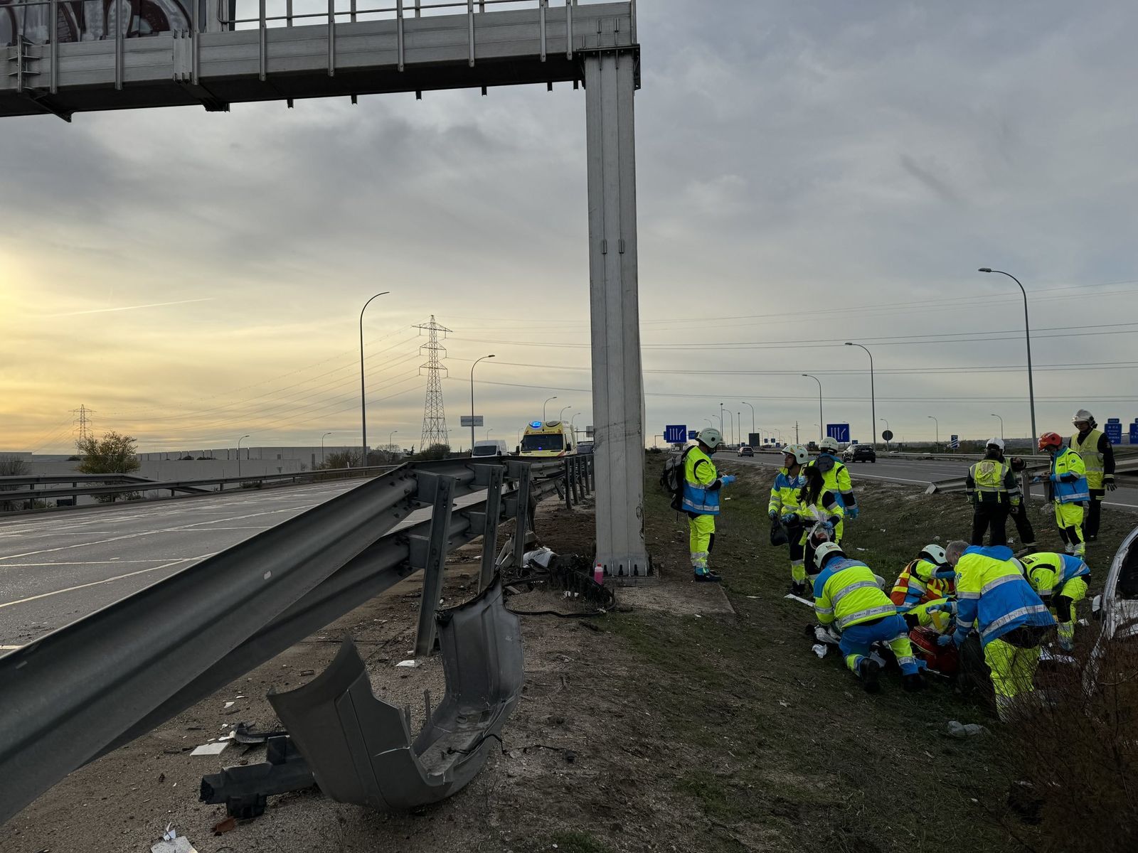 Accidente de tráfico en la M-50 a la altura de Getafe
