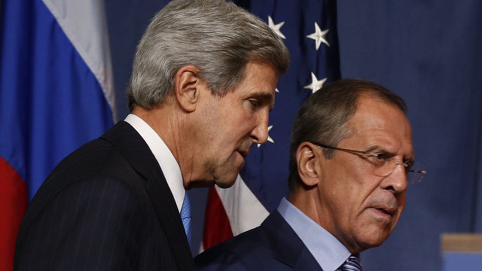 Serguéi Lavrov y John Kerry