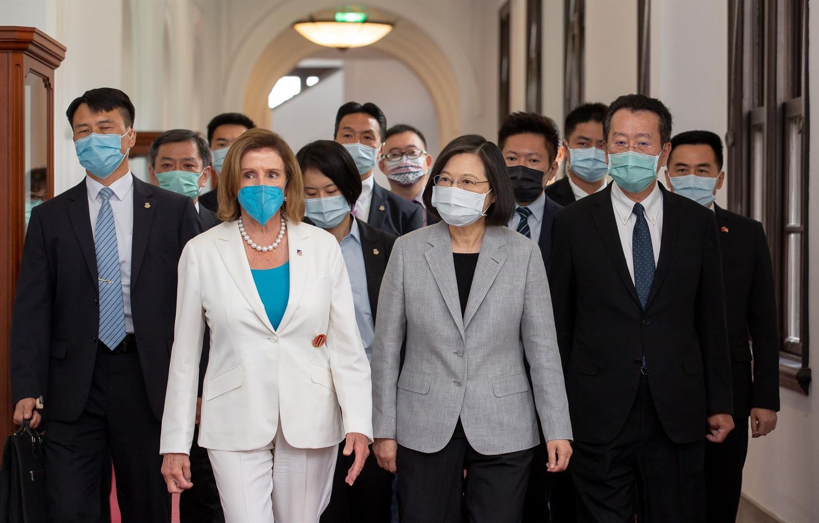 Nancy Pelosi y la presidenta de Taiwán, Tsai Ing-wen