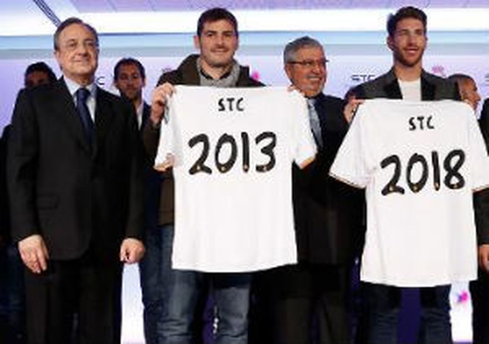 Florentino Pérez, Casillas y Sergio Ramos