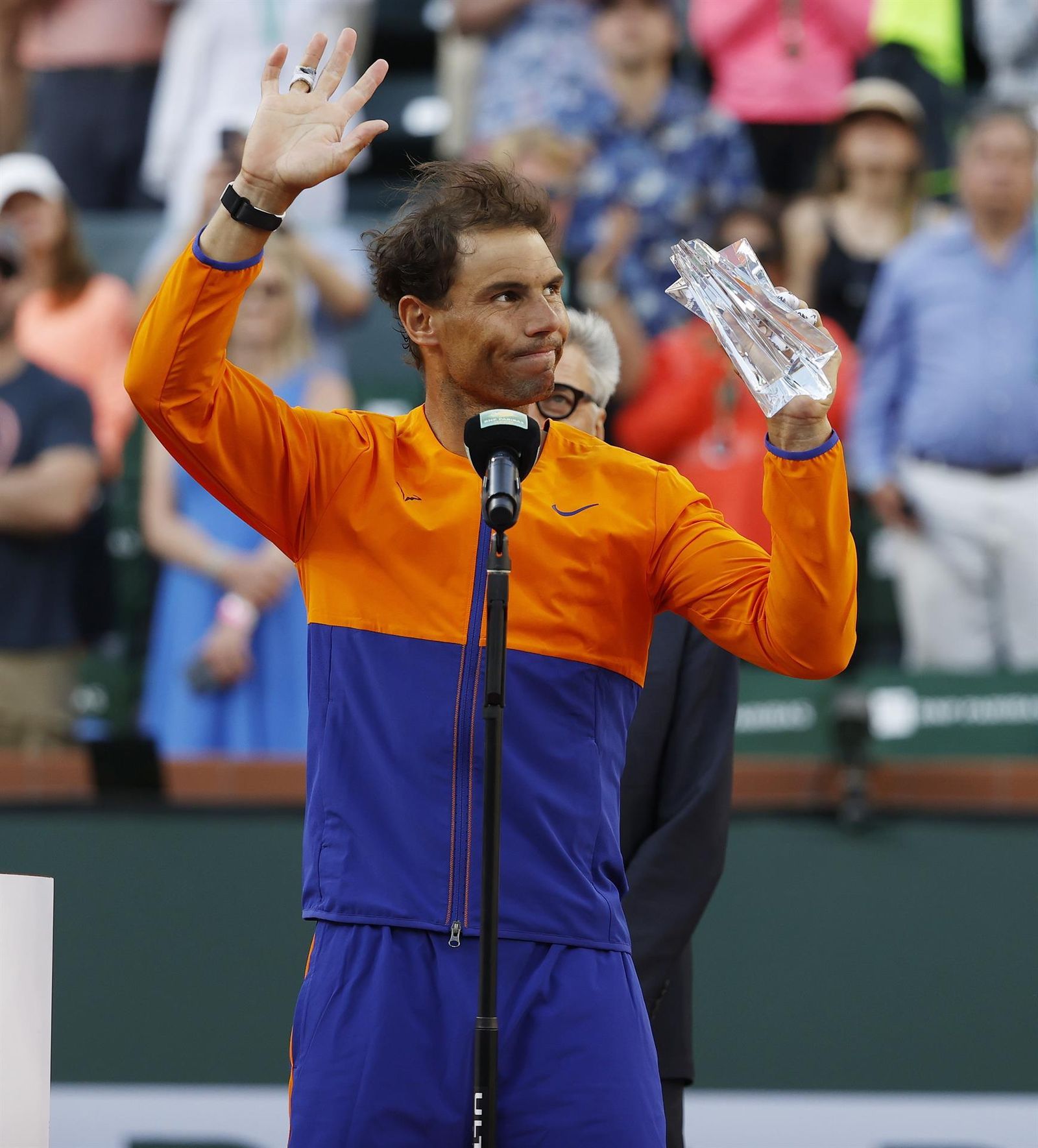 Rafa Nadal tras perder la final de Indian Wells