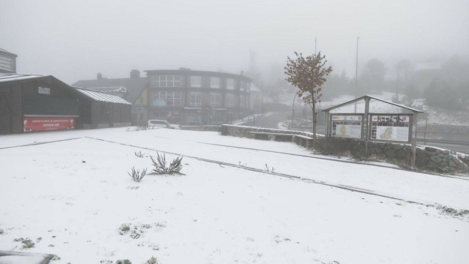 El Puerto de Navacerrada se tiñe de nuevo de blanco