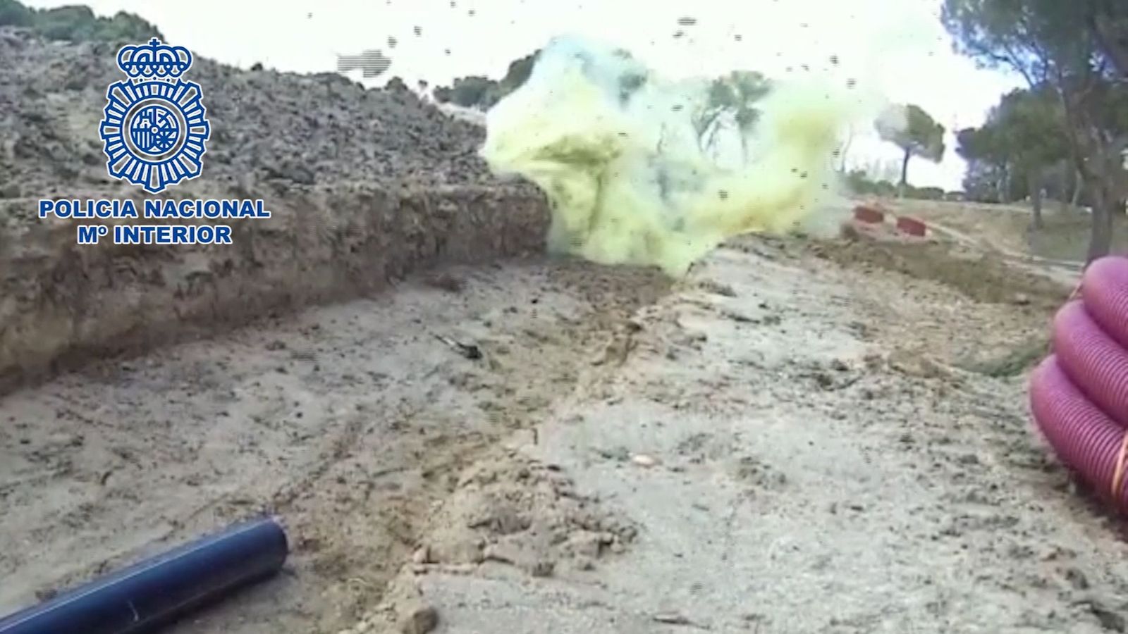 Explosionan un proyectil de la guerra civil en un campo de golf de Pozuelo de Alarcón