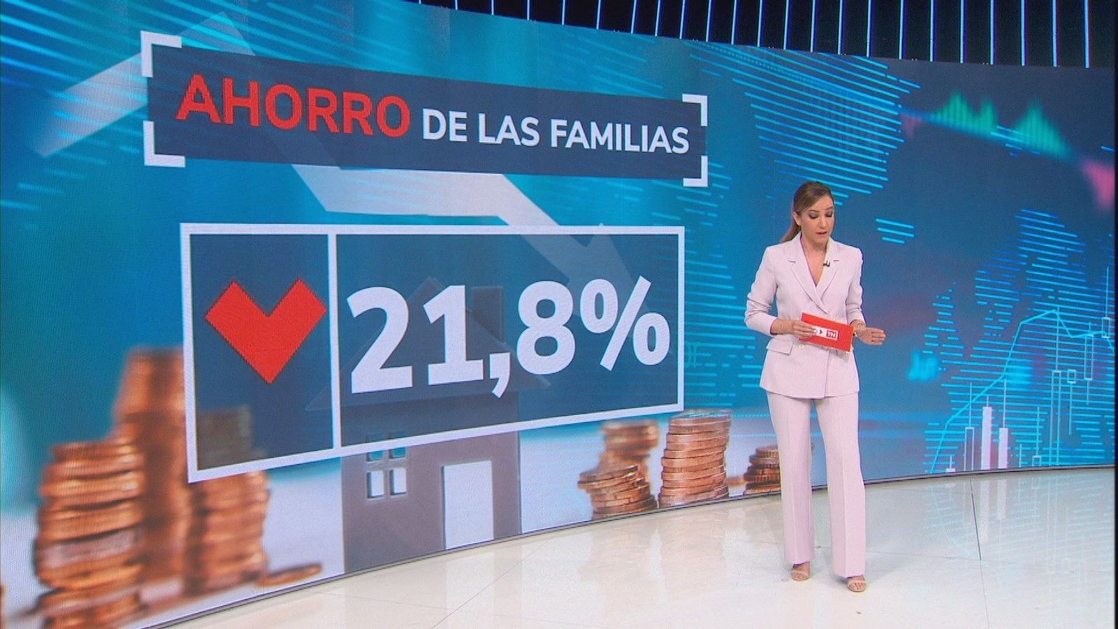 La tasa de ahorro de los hogares españoles cae casi un 22%