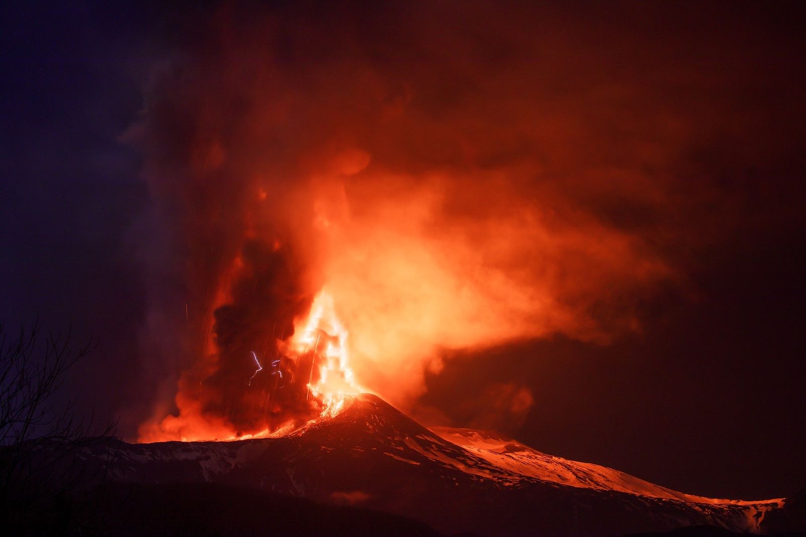 Erupción del Etna en el año 2022