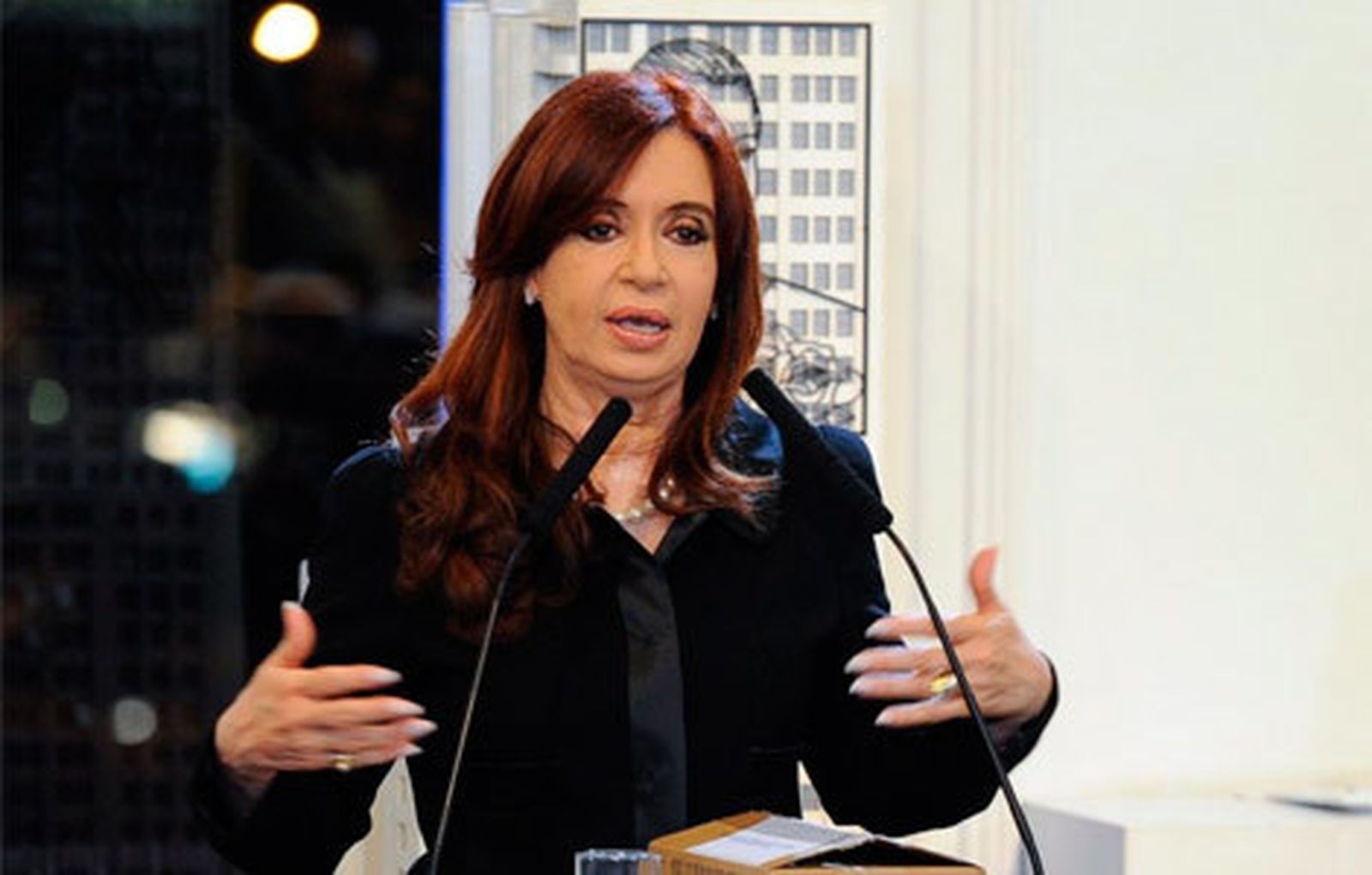 Cristina Fernández de Kirchner, en rueda de prensa