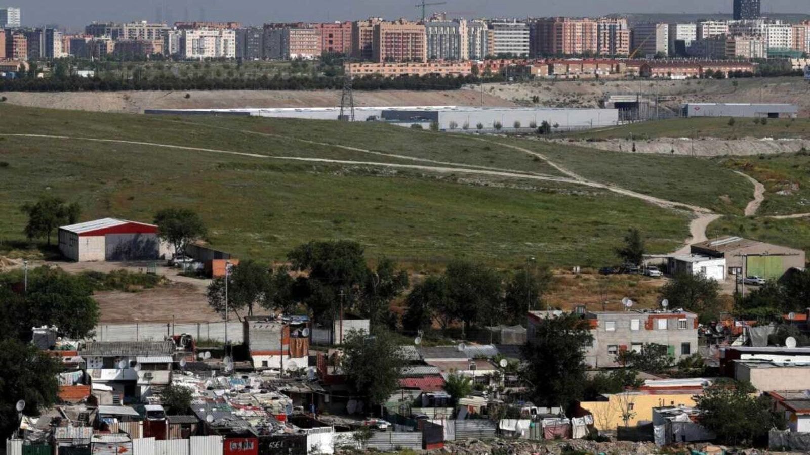 Detenido por atrincherarse armado en la Cañada Real