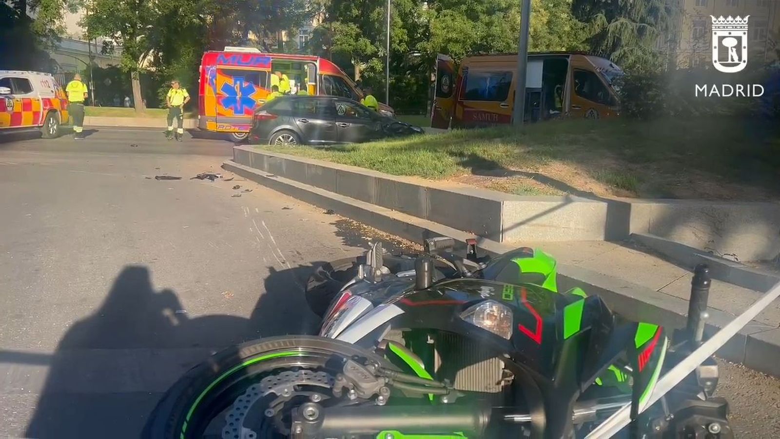 Accidente de moto en Recoletos