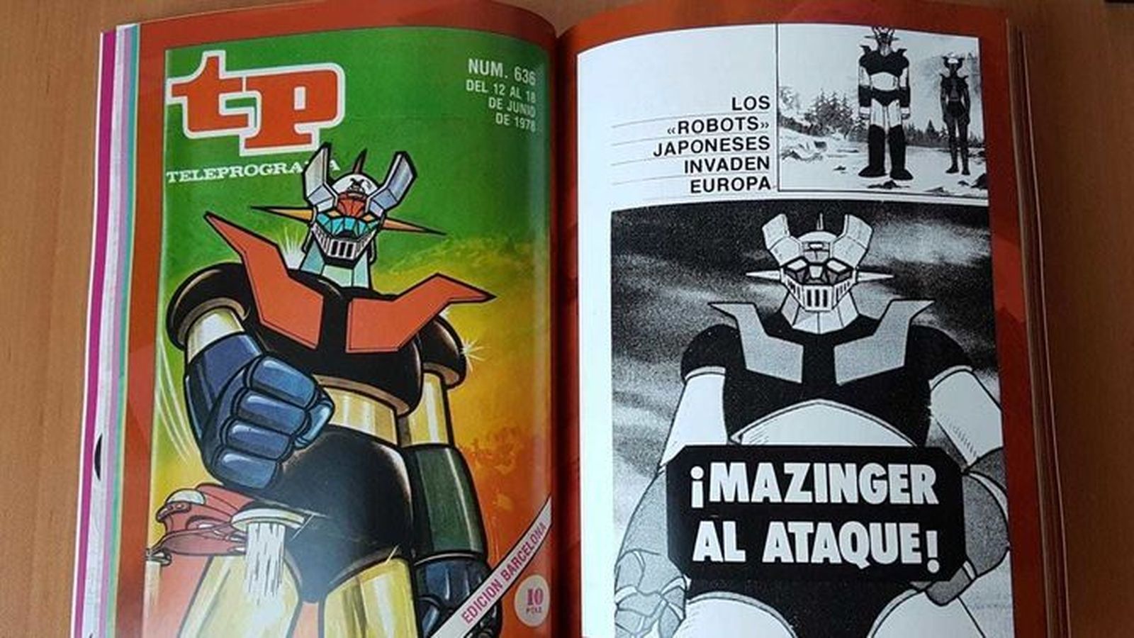 Mazinger al Ataque, en el libro 'Dibujos Animados en Portada'