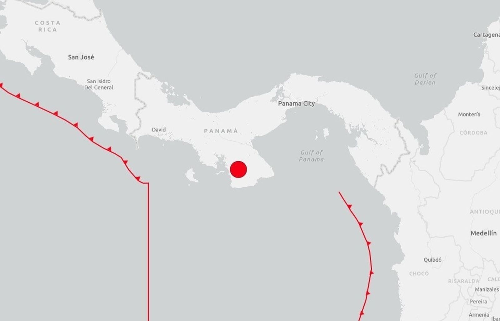Un terremoto de magnitud 7,6 sacude Panamá