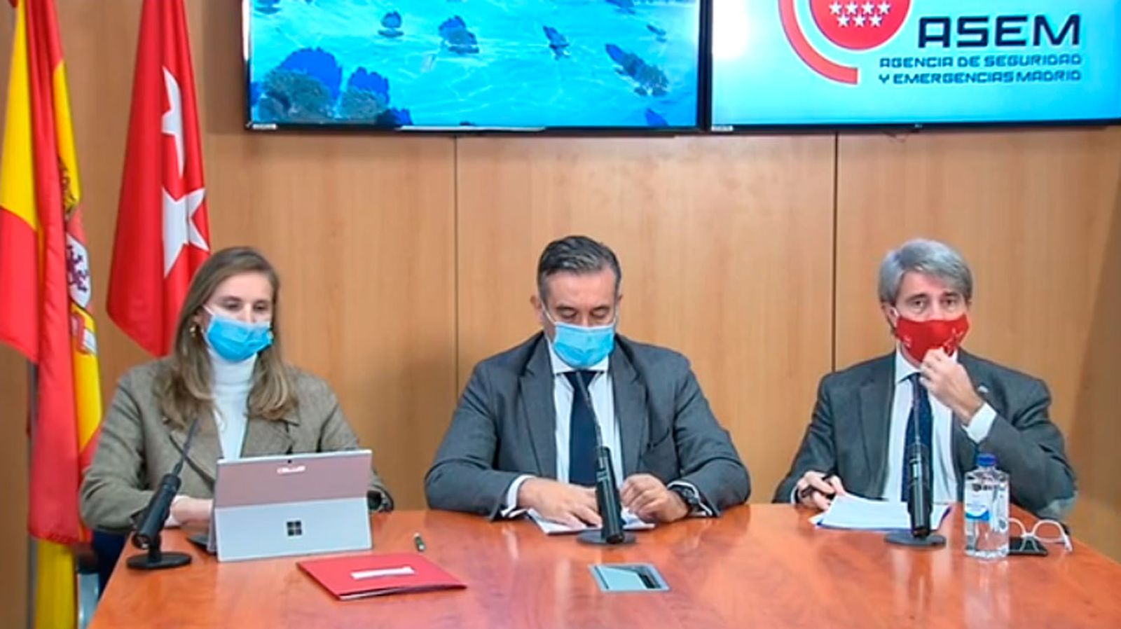 Paloma Martín, Enrique López y Ángel Garrido