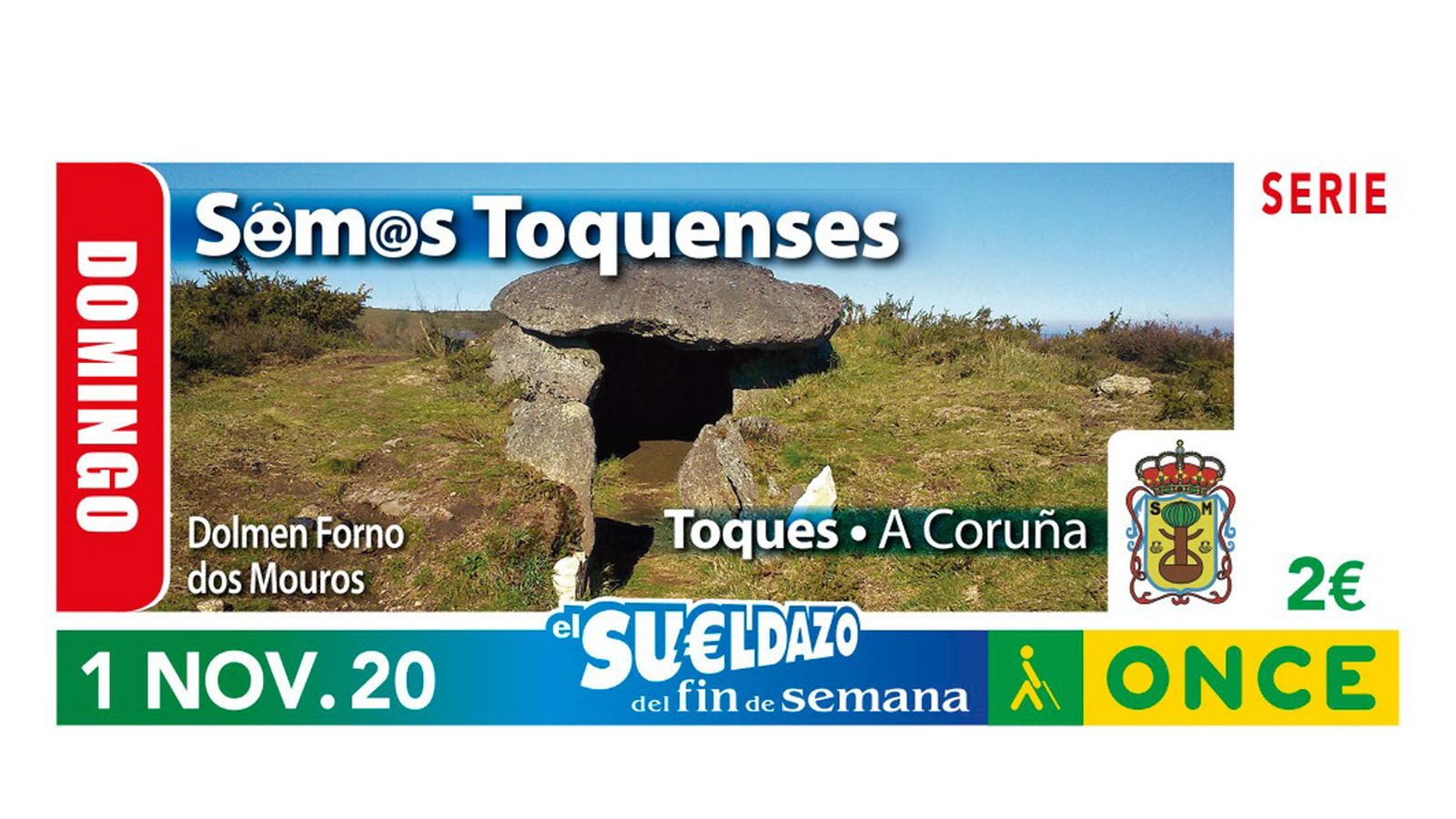 Un cupón dedicado a los habitantes de Toques (A Coruña) inaugura una serie de la ONCE sobre gentilicios "curiosos"