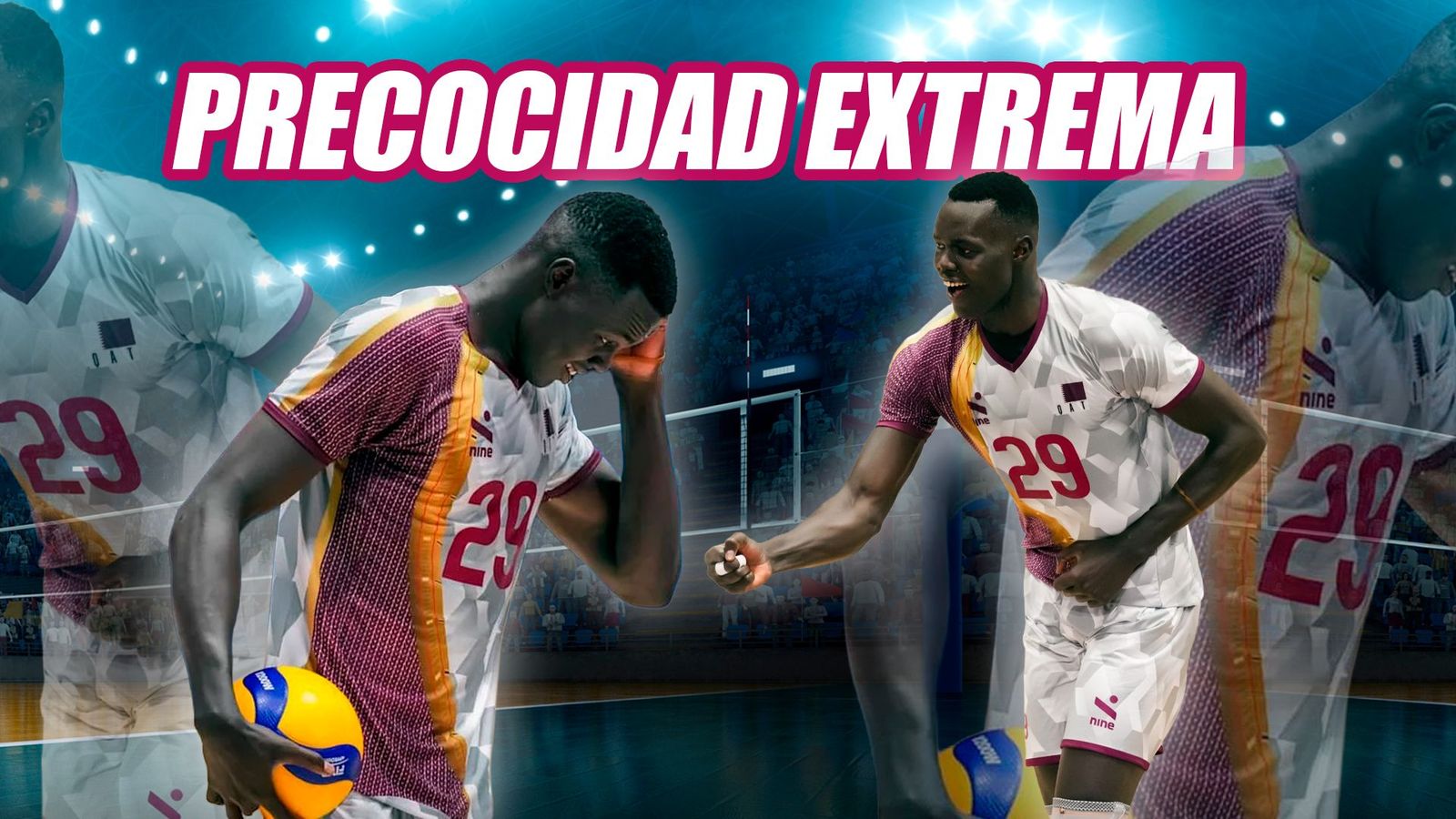 Mubarak Musa, el nuevo fenómeno del voleibol mundial: 2'10 y 13 años