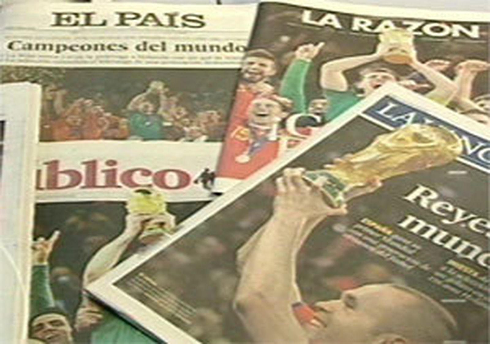 Portadas periodicos España Campeona del Mundo